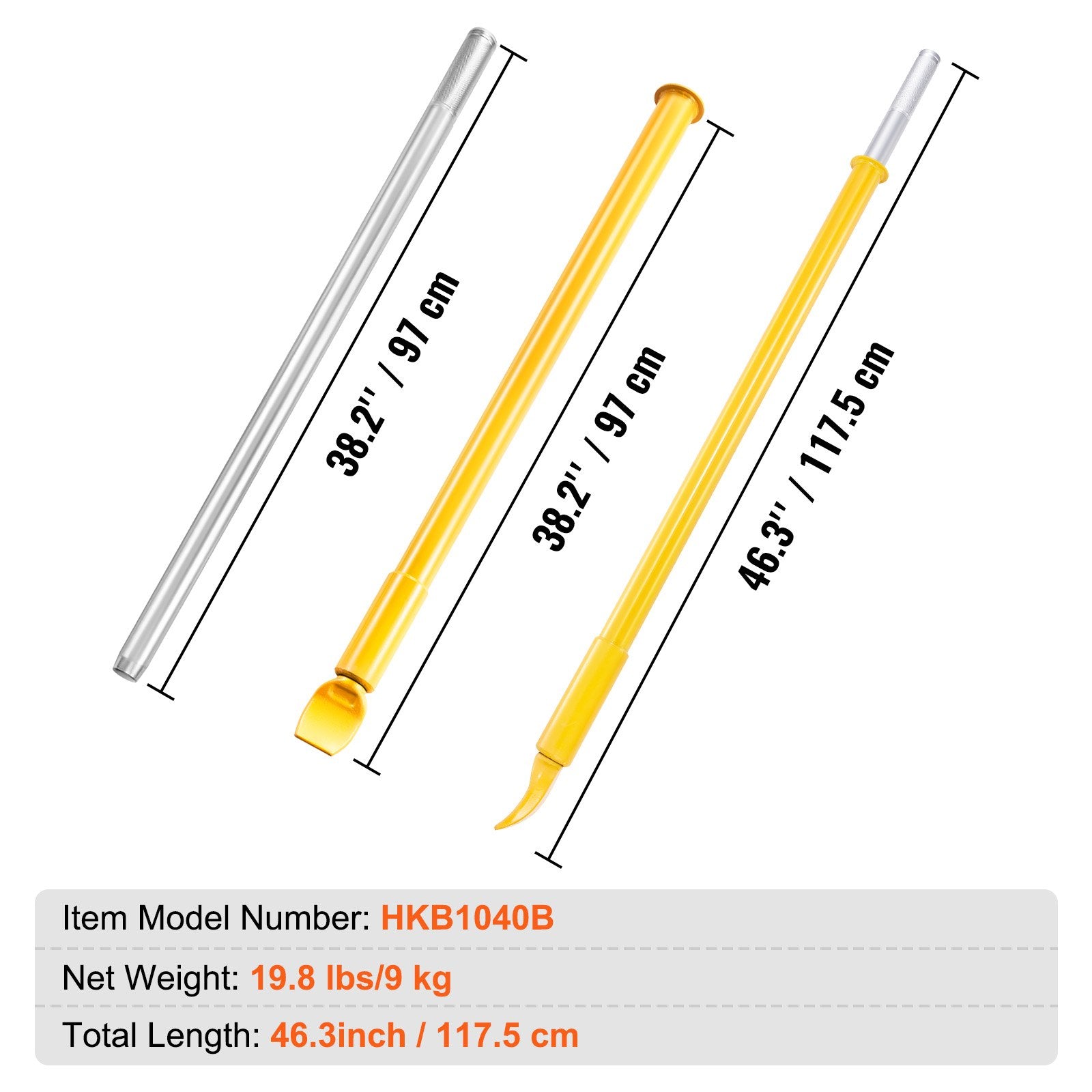 Padangų bortų atspaudėjas VEVOR HKB1040B, 117,6 cm ilgio
