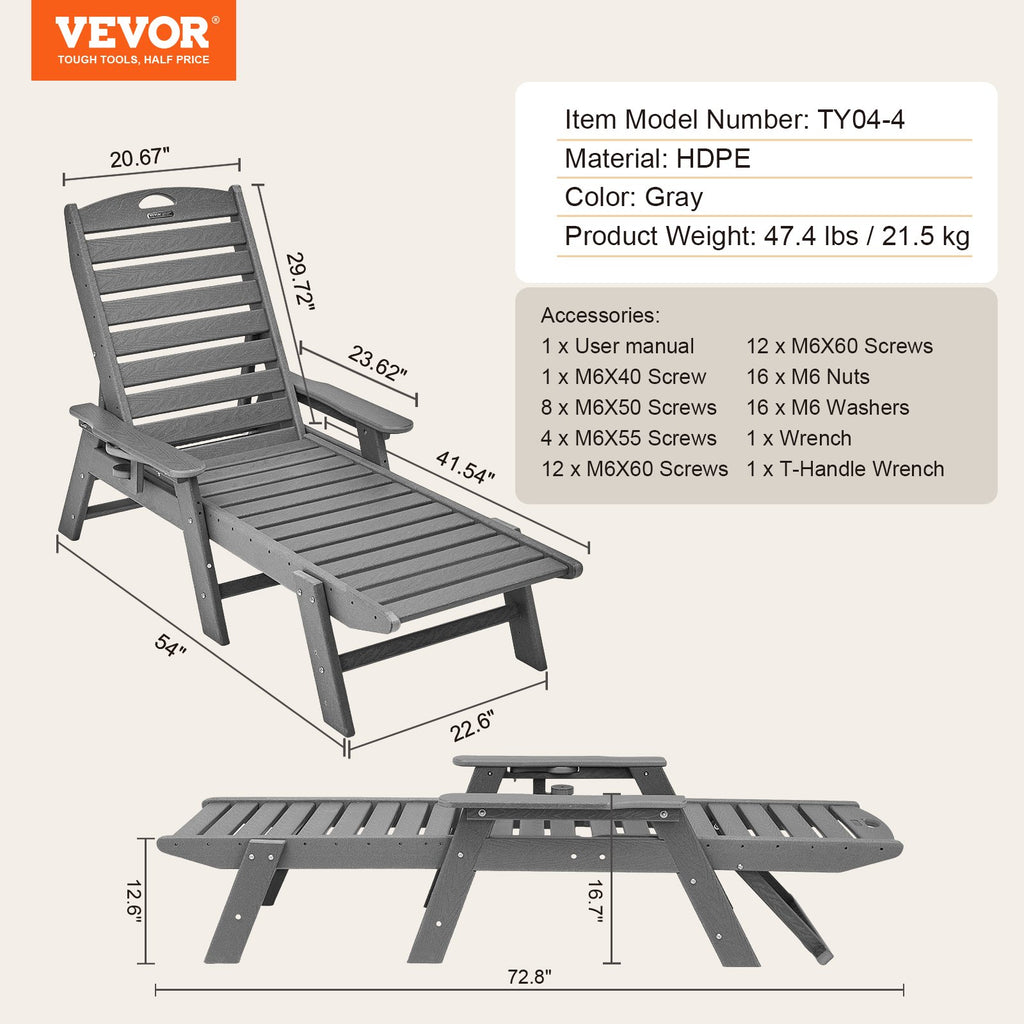 Lauko gultas VEVOR TY04-4, 181 kg keliamoji galia