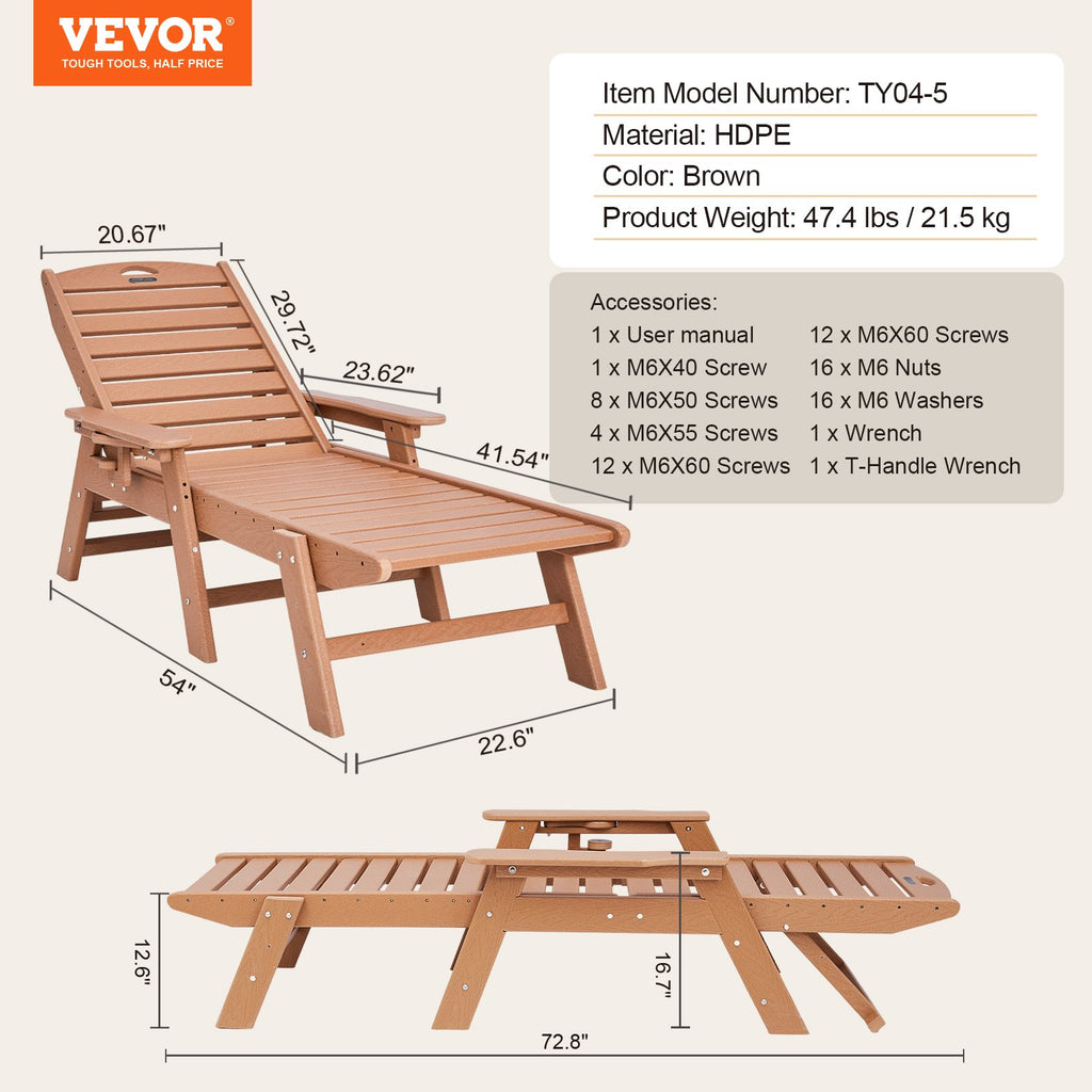 Lauko gultas VEVOR TY04-5, 181 kg apkrova