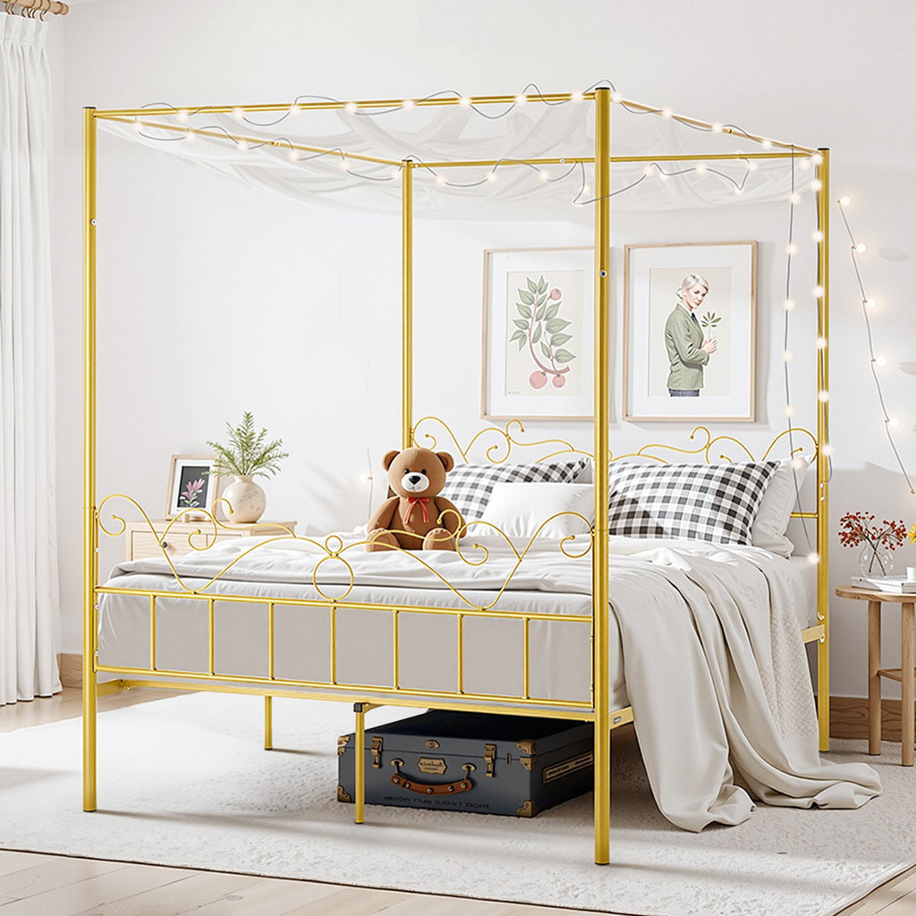 Lovos rėmas su baldakimu VEVOR SSHGC-06, Queen size (155x211 cm)