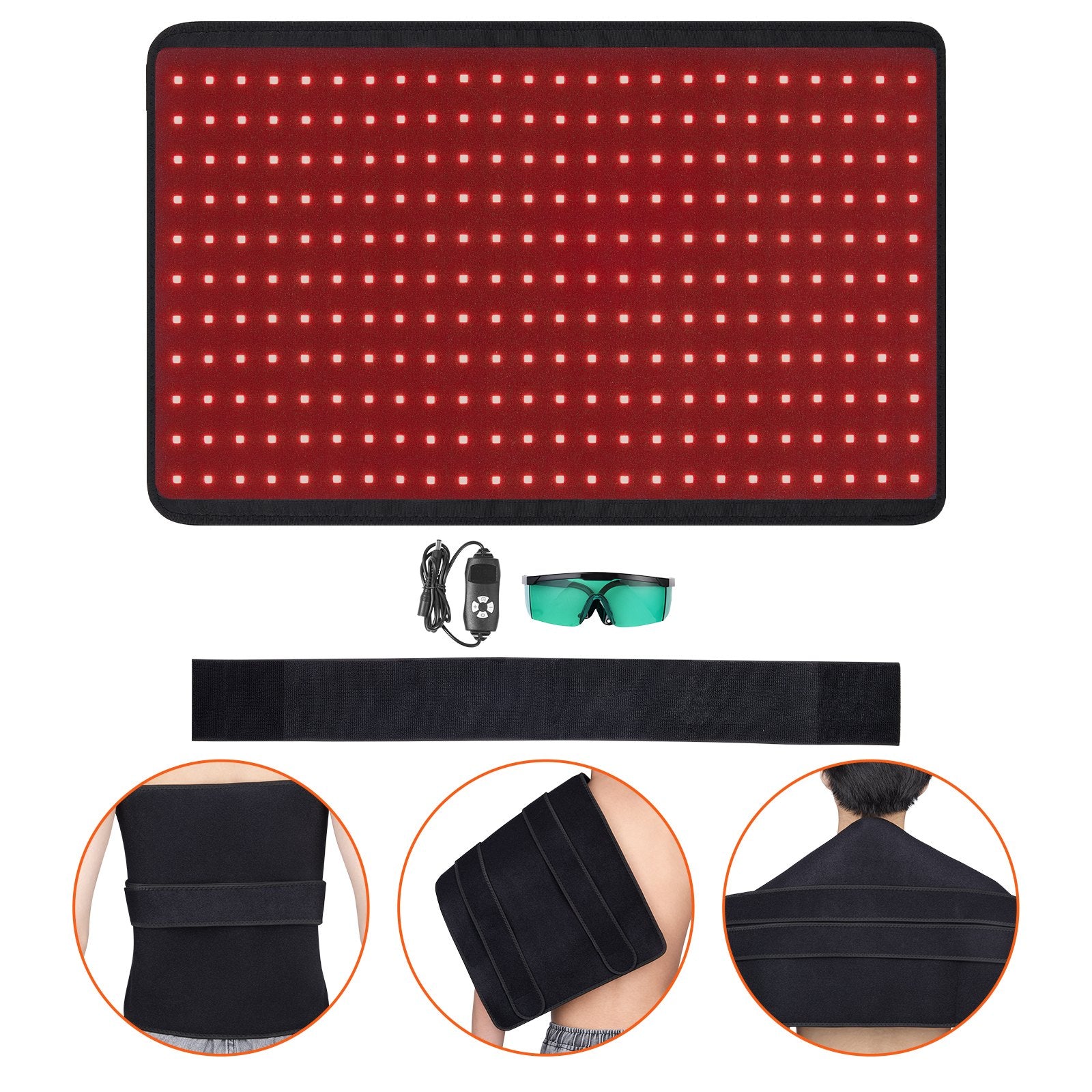 Raudonos šviesos terapijos kilimėlis VEVOR BRL-1140, 264 LED