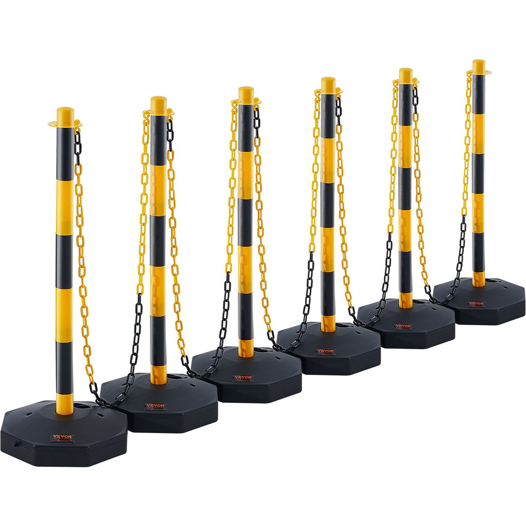Kelio atitvarų stulpeliai VEVOR CC-F03-N-RW-2PCS-2.5M, 6 vnt. rinkinys