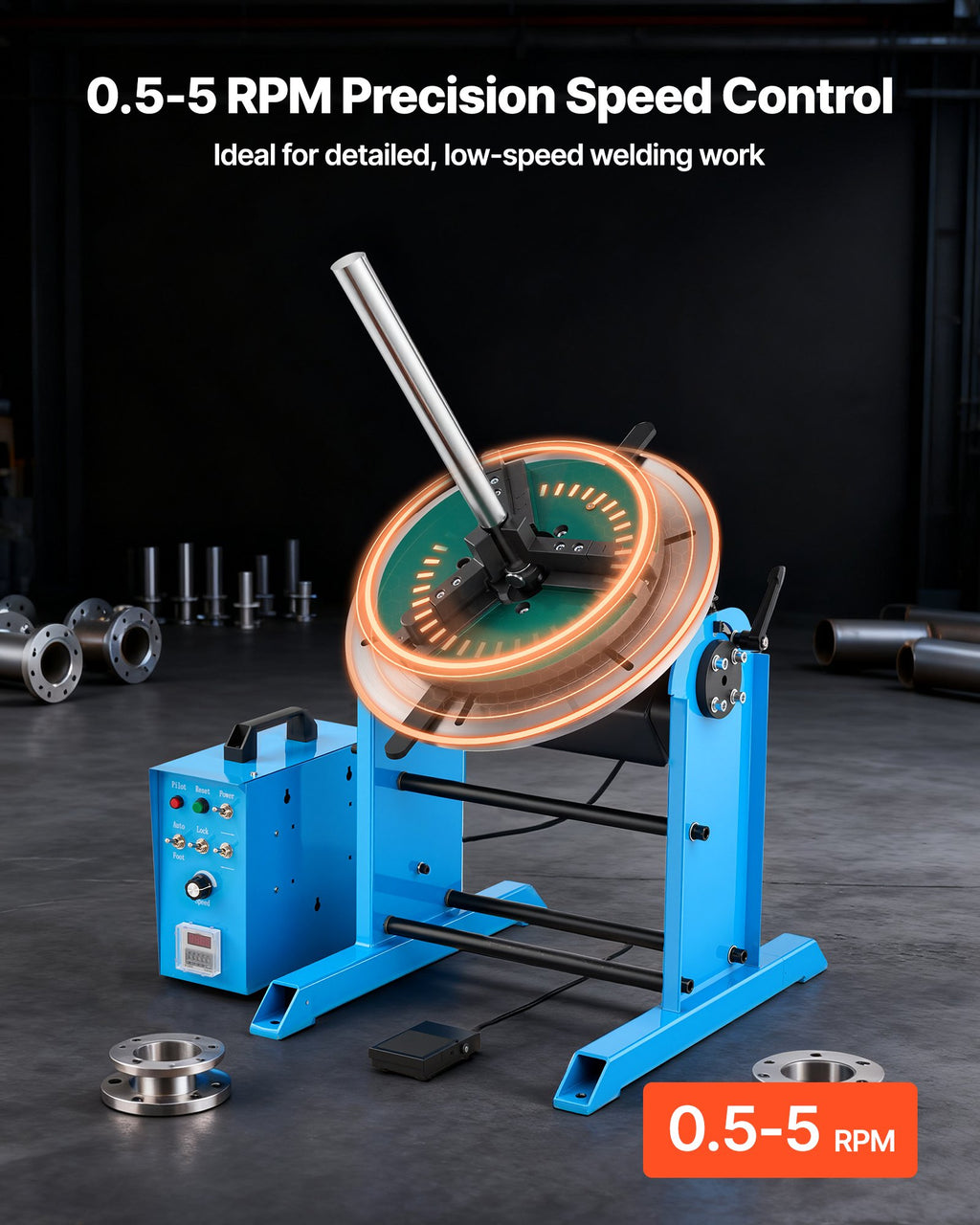 Rotacinis suvirinimo pozicionierius VEVOR CNC-100, 200 kg keliamoji galia