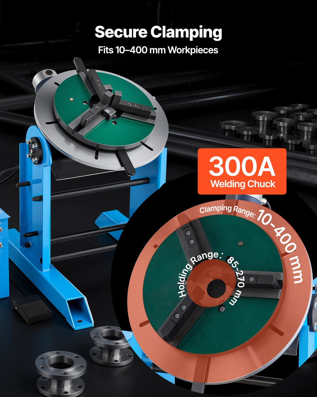 Rotacinis suvirinimo pozicionierius VEVOR HD-300, 300 kg keliamoji galia