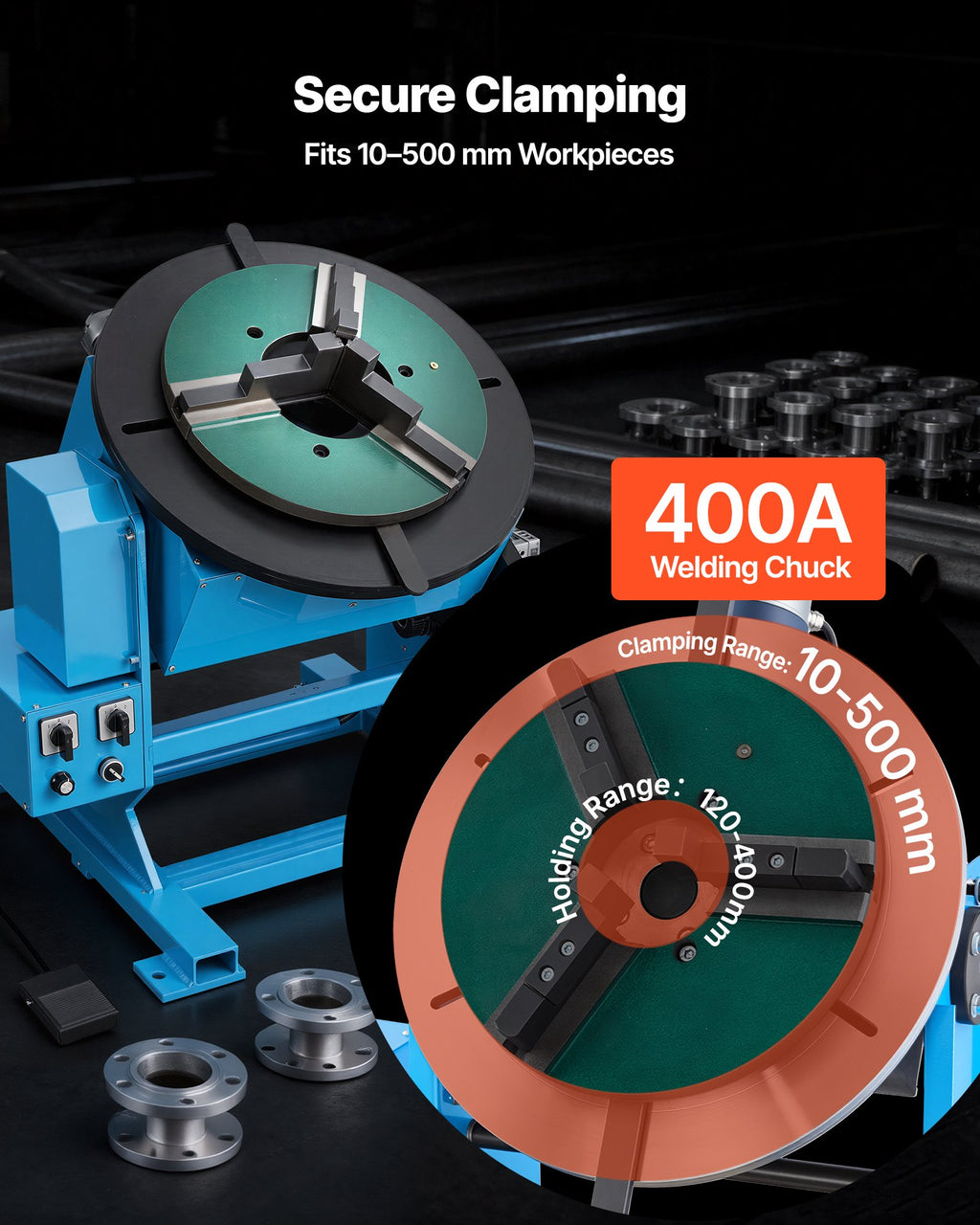 Rotacinis suvirinimo pozicionierius VEVOR HD-600, 500 kg keliamoji galia