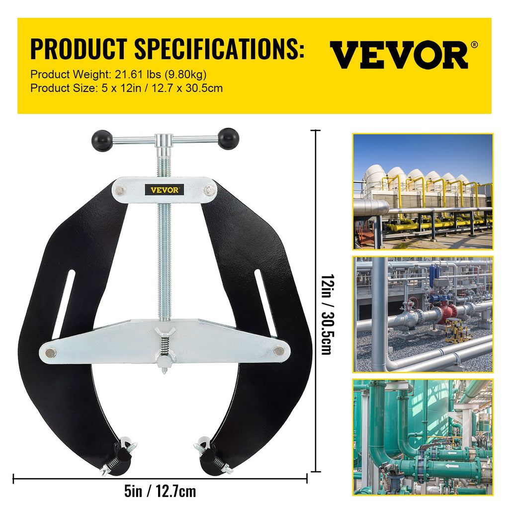Vamzdžių centravimo spaustuvas VEVOR VV-UC-125, 12,7–30,5 cm