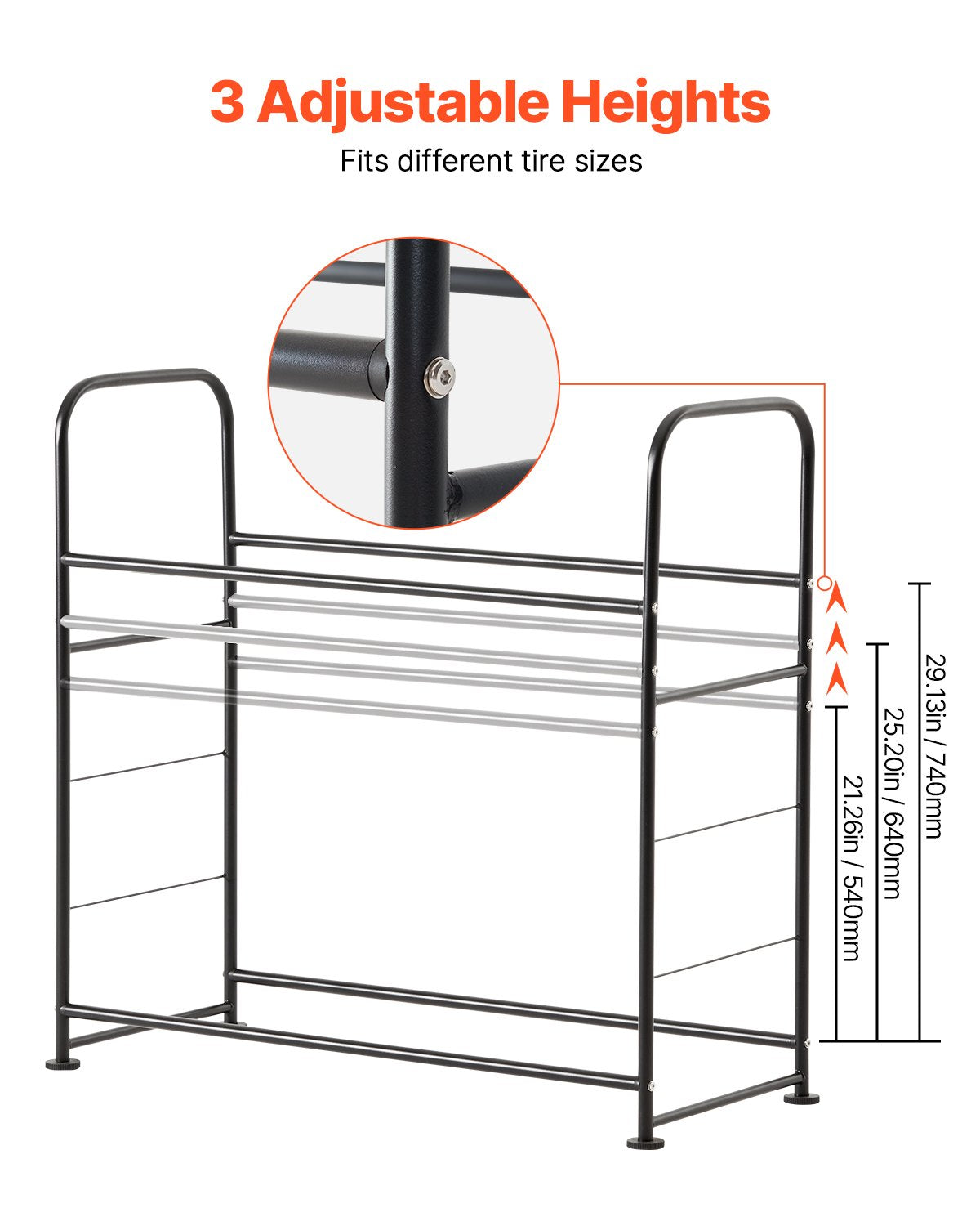 Padangų laikymo stelažas VEVOR LX060, 180 kg apkrova