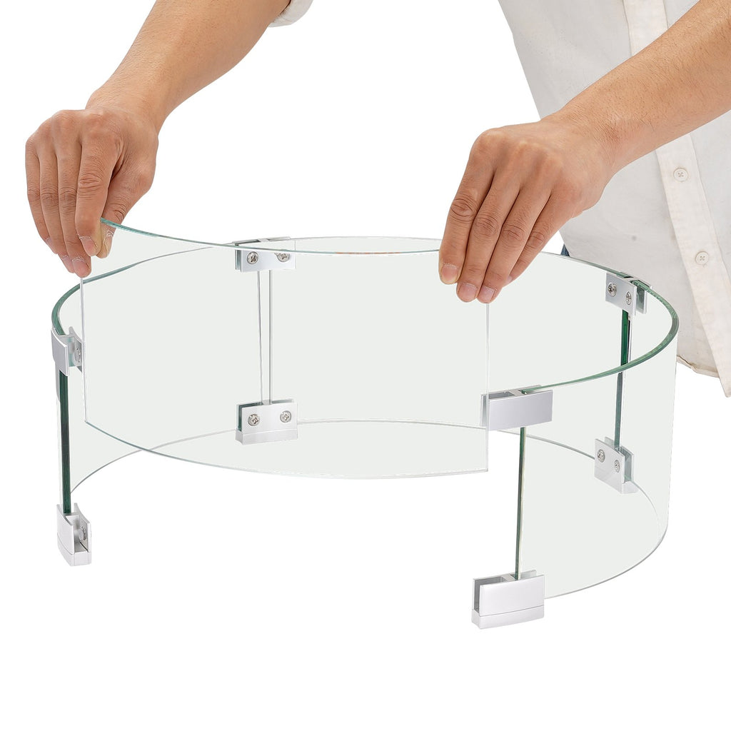 Lauko židinio apsauga nuo vėjo VEVOR VV-FPWG-Y-17*6, 435 x 170 mm