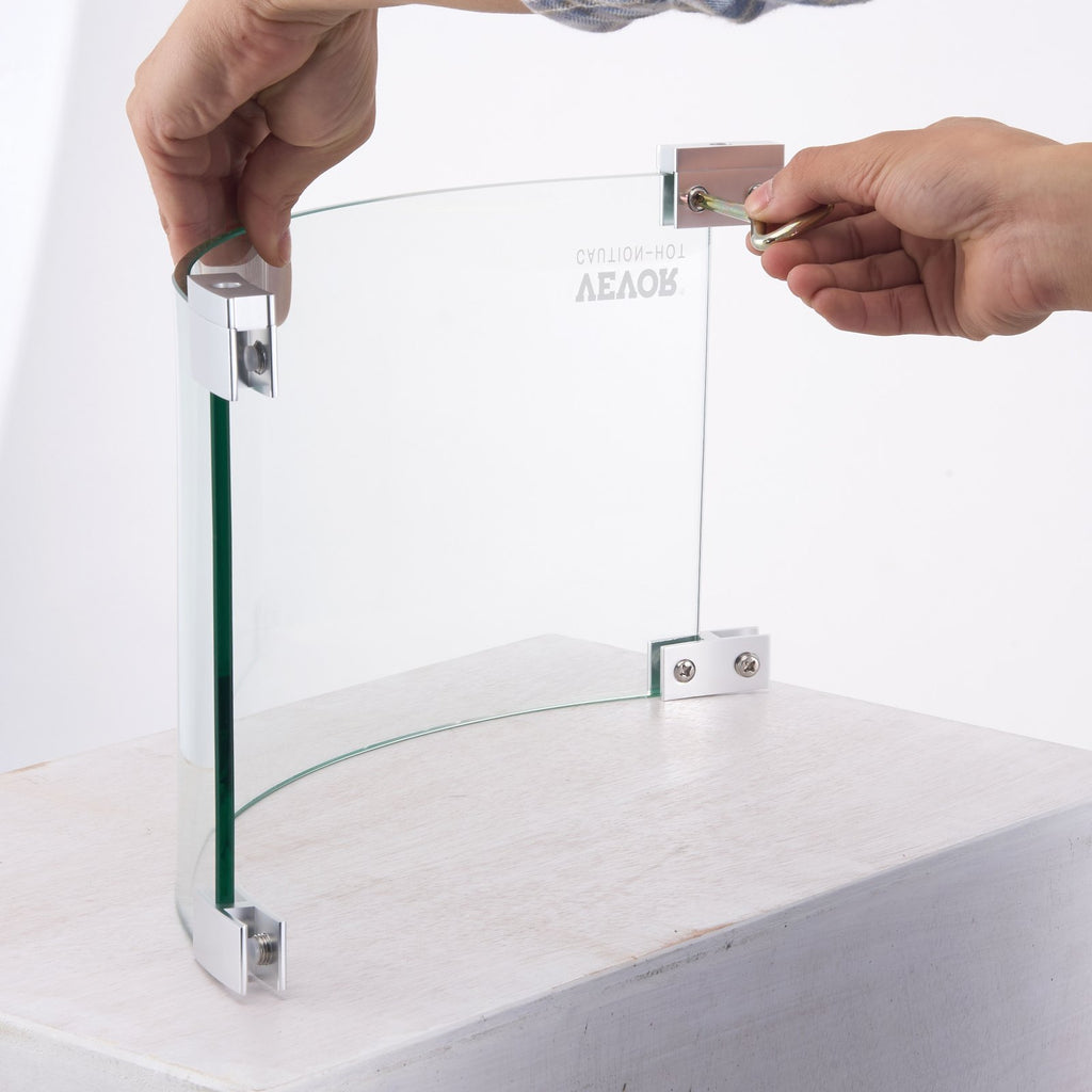 Lauko židinio apsauga nuo vėjo VEVOR VV-FPWG-Y-17*6, 435 x 170 mm