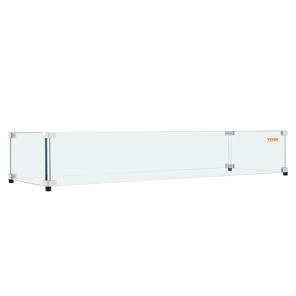Stiklo apsauga nuo vėjo lauko židiniui VEVOR FFB15#, 1128 x 367 x 191 mm
