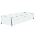 Stiklo apsauga nuo vėjo stačiakampiam lauko židiniui VEVOR FFB14#, 924 x 417 x 191 mm
