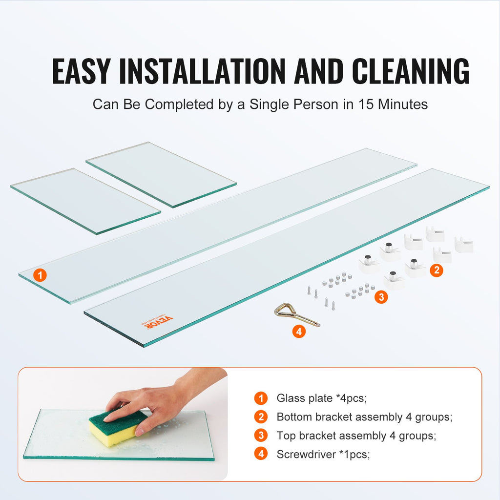 Apsauginis stiklas nuo vėjo VEVOR FFB11#, 595 x 190 x 165 mm