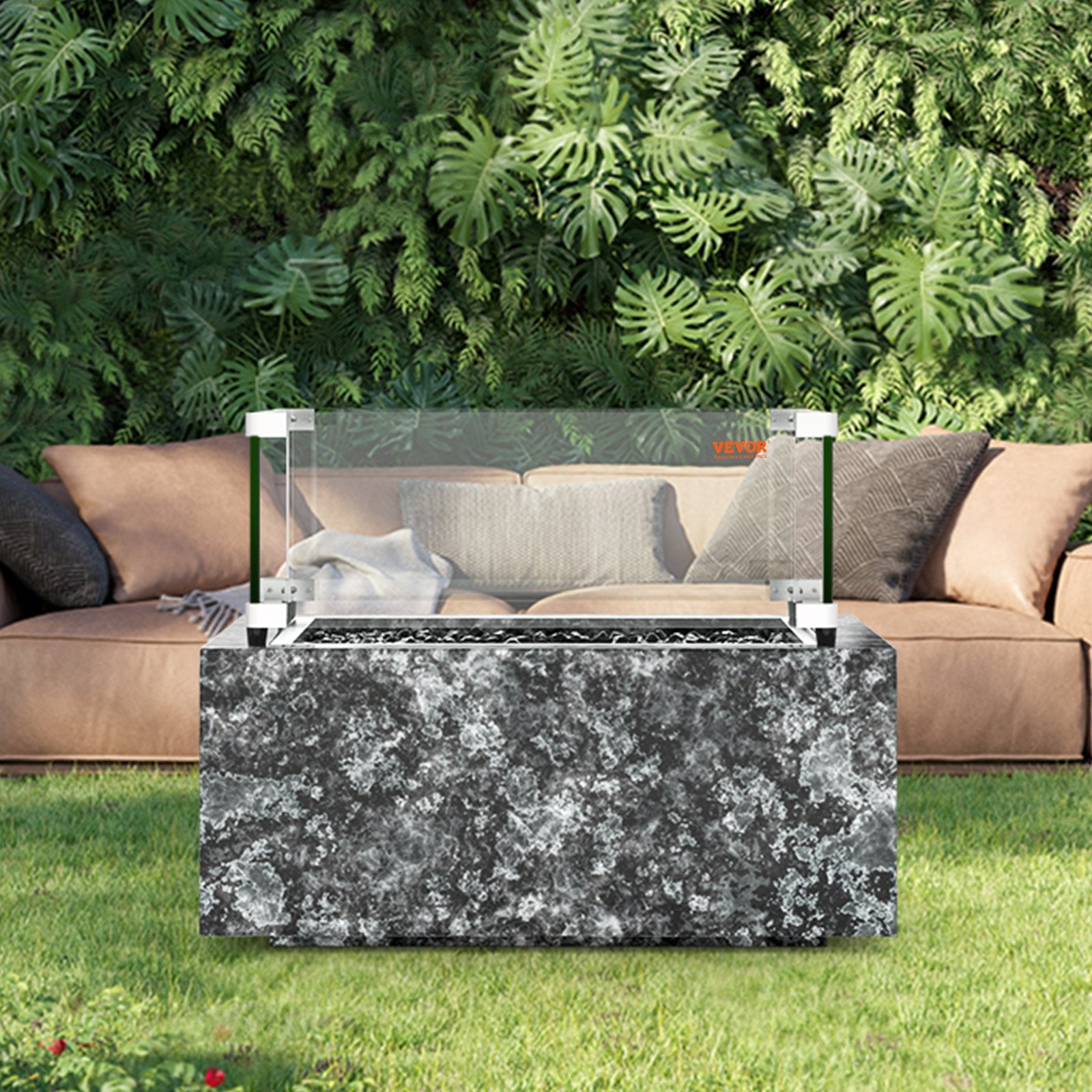 Lauko židinio apsauga nuo vėjo VEVOR FFB16#, 493 x 493 x 191 mm
