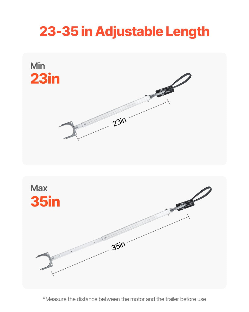 Valties variklio laikiklis VEVOR XC2031, 58–89 cm