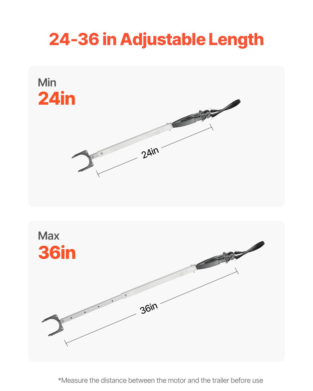 Valties variklio laikiklis VEVOR XC2029, 61–91 cm