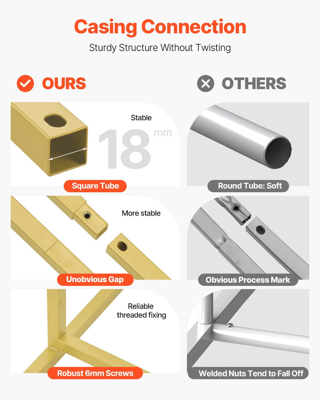 Vestuvių arkų stovų rinkinys VEVOR TFHQGM726FT, 2 vnt.