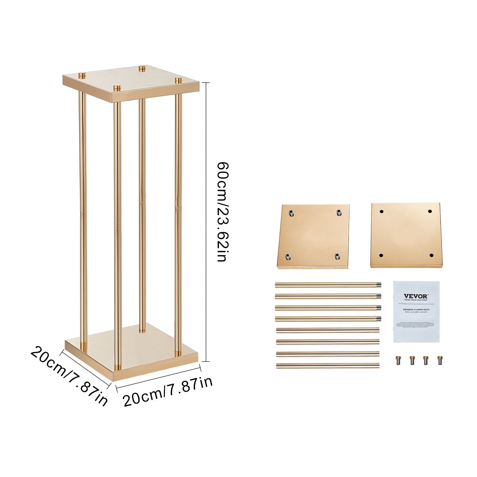 Metalinis gėlių stovas VEVOR LJLHLHJ8005, 60 cm aukščio, 4 vnt.