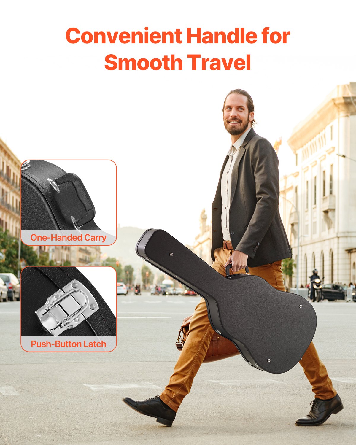 Akustinės gitaros dėklas VEVOR HL-41A, 110 cm