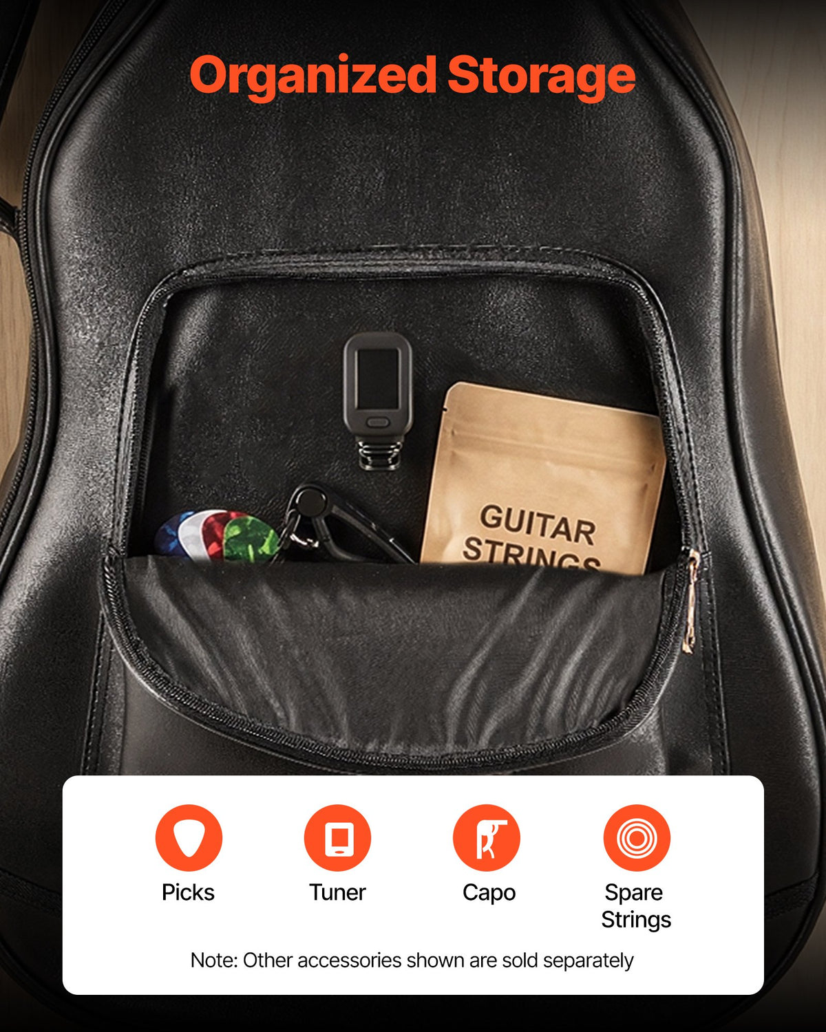 Akustinės gitaros dėklas VEVOR 41-Guitar Box, 1195 mm