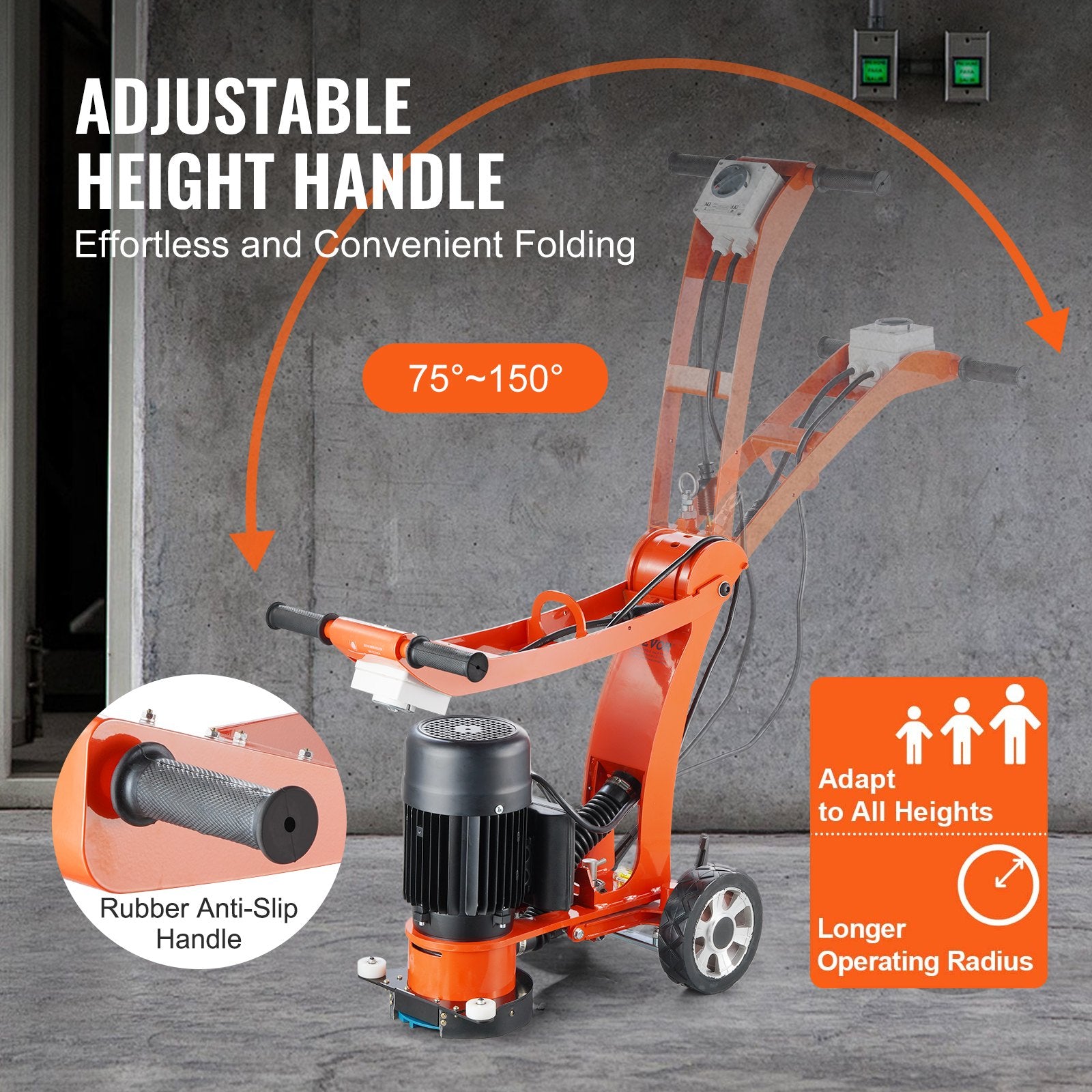Betono šlifuoklis VEVOR WKG180, 1500 W