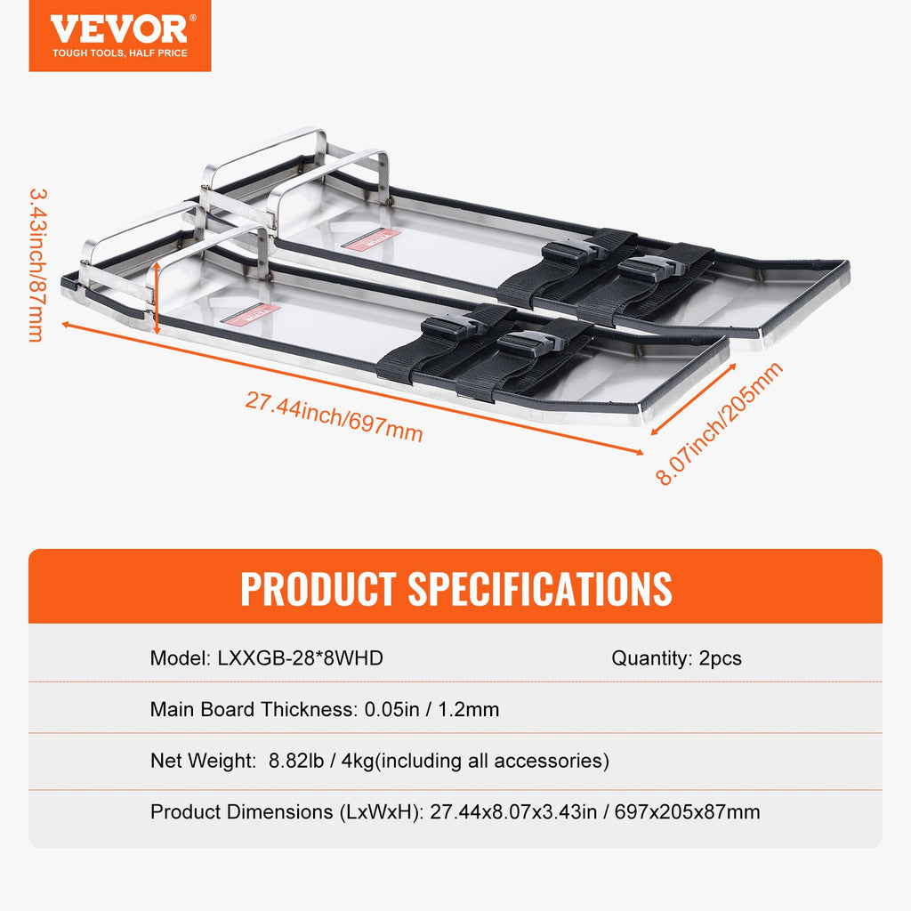 Betono lyginimo padai VEVOR LXXGB-28*8WHD, 70x20 cm