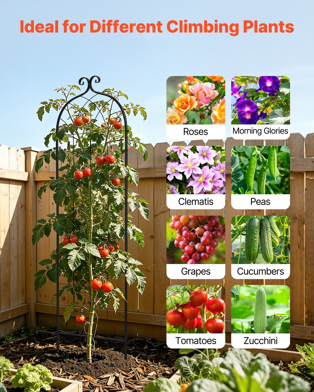Sodo atrama (grotelės) VEVOR EKHPJ180-8, 180 x 52,5 cm, 8 vnt.
