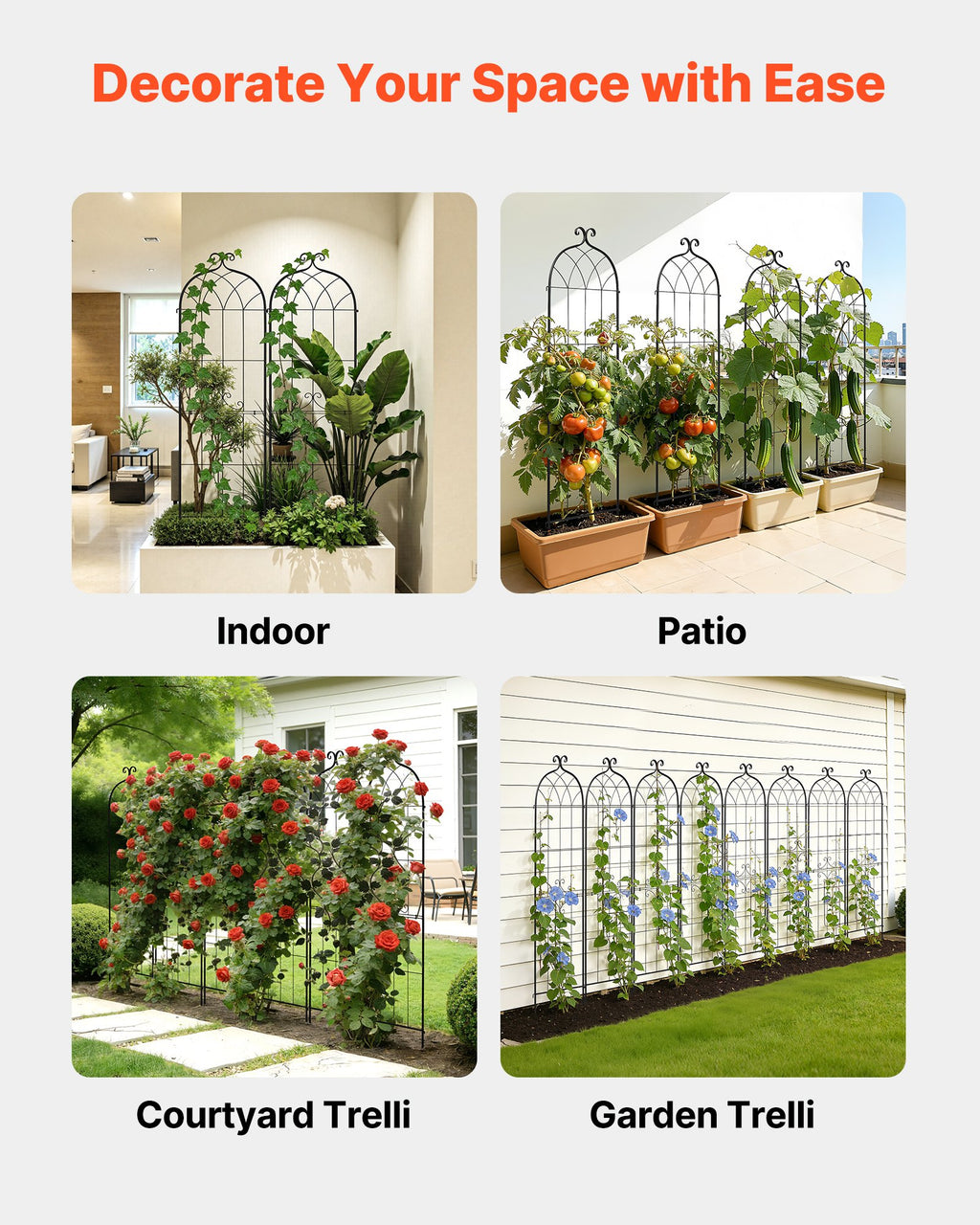 Sodo atrama (grotelės) VEVOR EKHPJ180-8, 180 x 52,5 cm, 8 vnt.