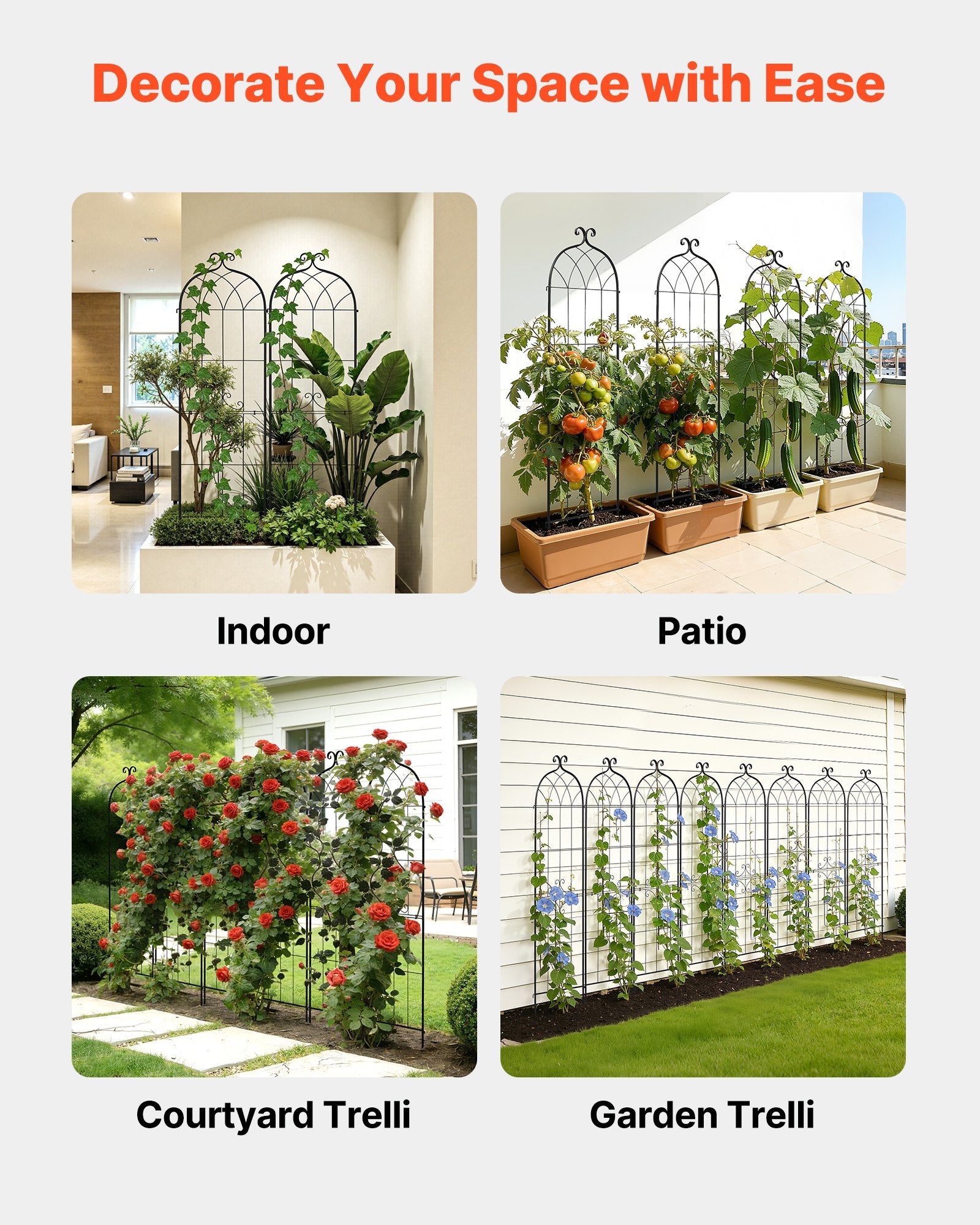 Sodo atrama (grotelės) VEVOR EKHPJ180-8, 180 x 52,5 cm, 8 vnt.