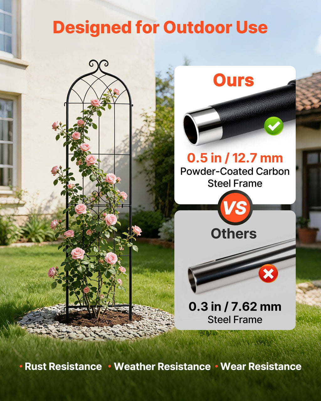 Sodo atrama augalams VEVOR EKHPJ220-2, 220 x 52,5 cm, 2 vnt.
