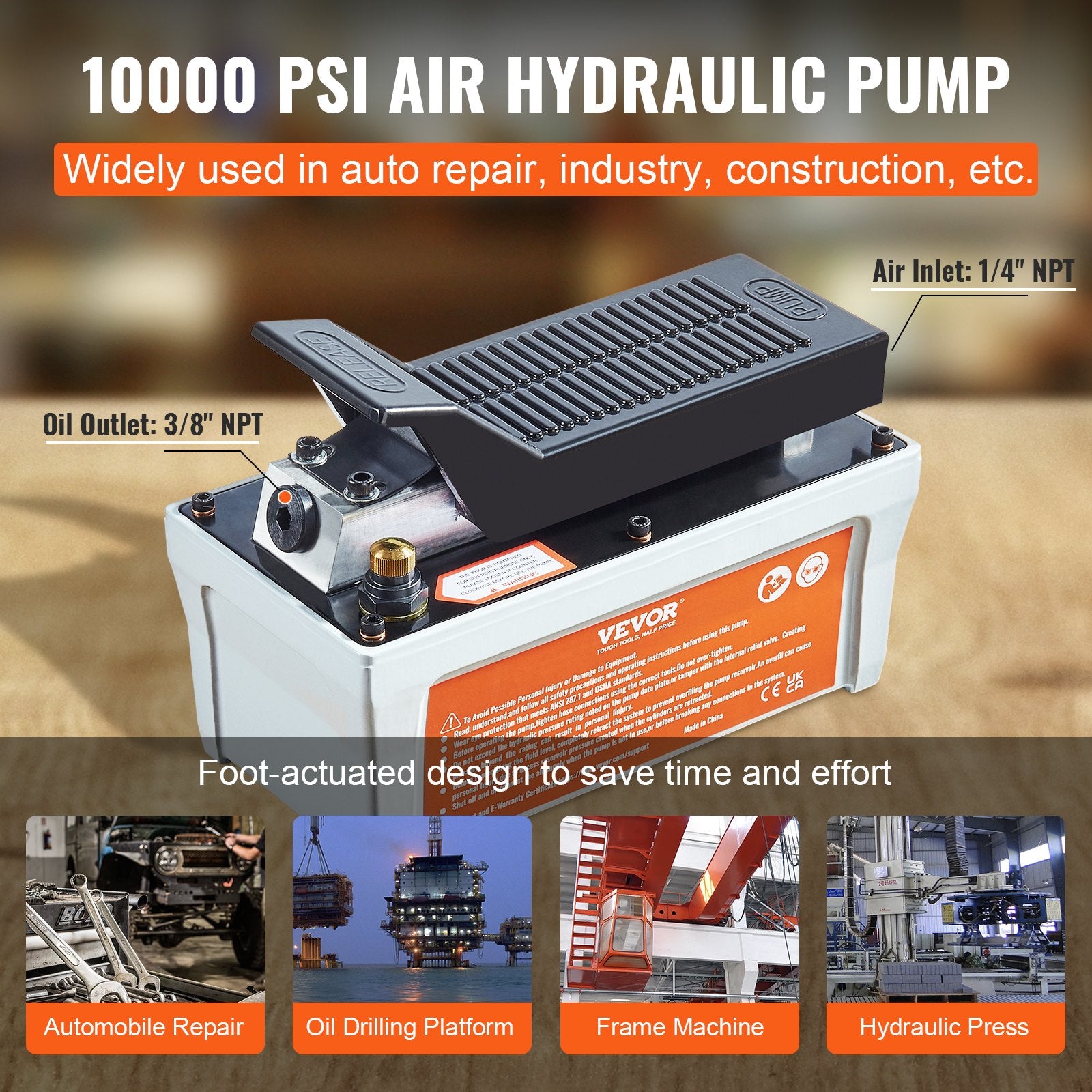 Pneumatinis hidraulinis siurblys VEVOR NAP002, 689 bar