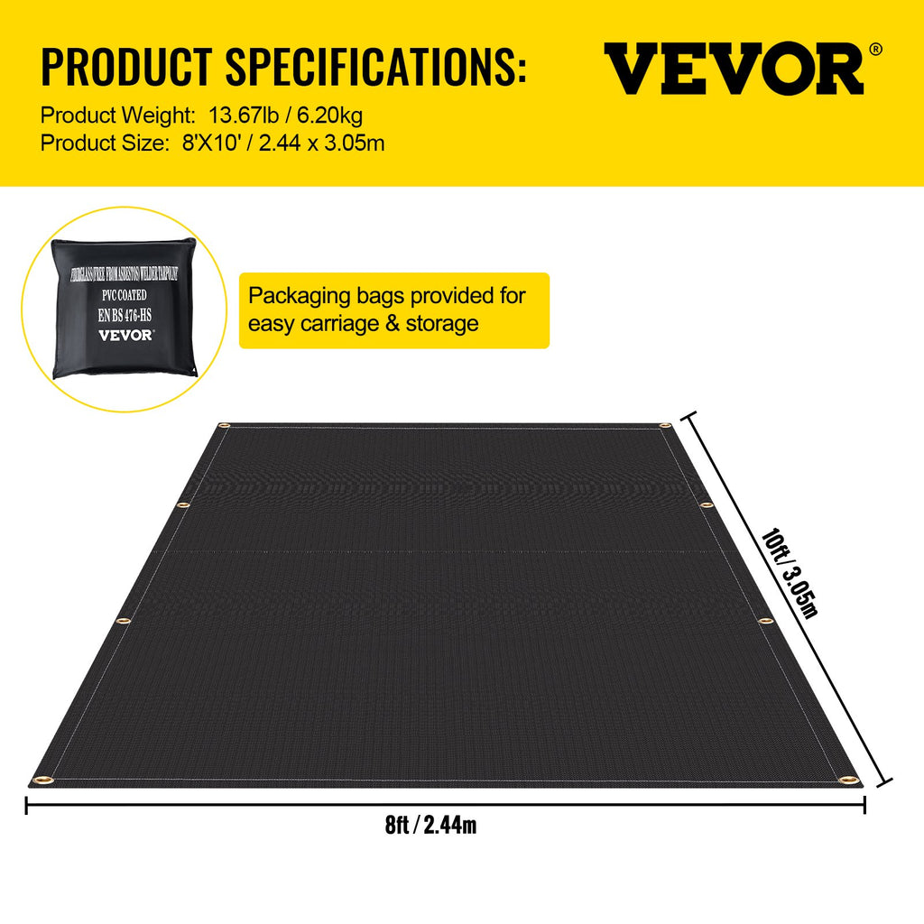 Priešgaisrinis uždangalas suvirinimui VEVOR VV-WB-2BB, 2.4 x 3 m