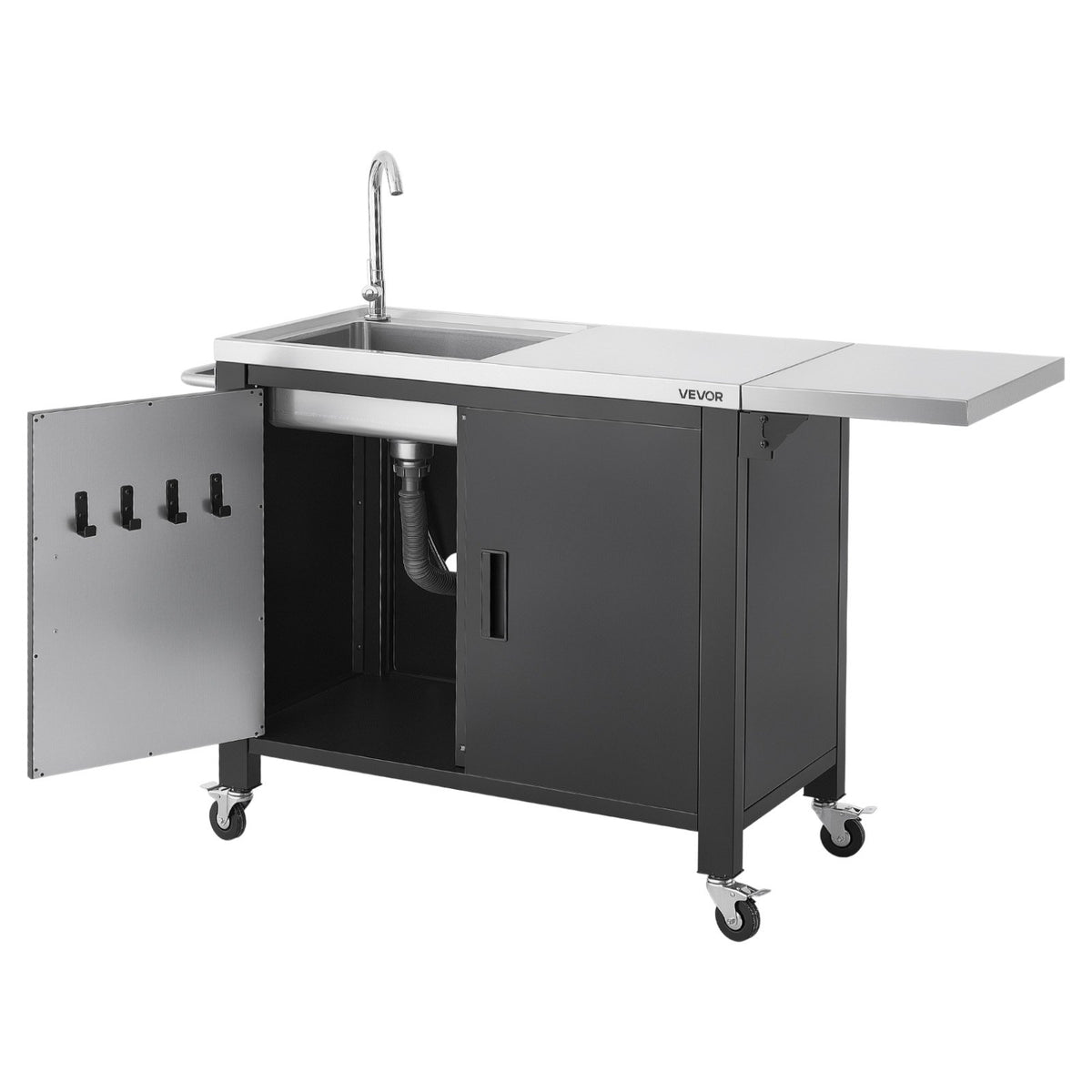 Lauko kepsninės vežimėlis VEVOR kN-C605, 132 cm