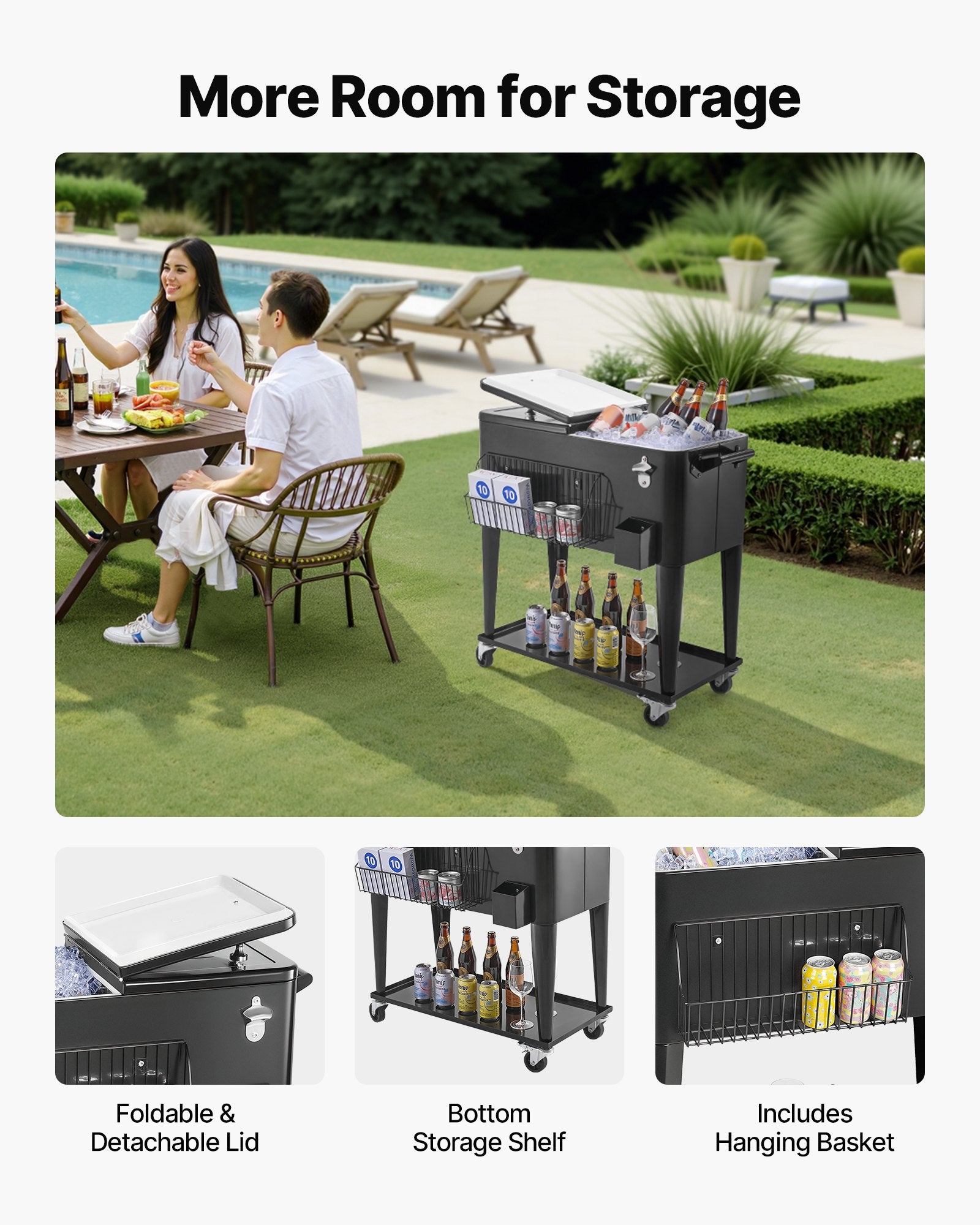 Mobili gėrimų šaldymo dėžė VEVOR DR120202, 75,7 l talpa