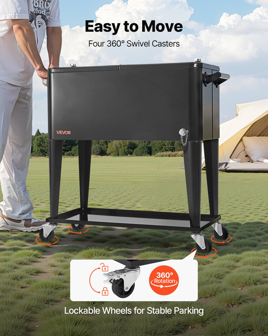 Mobili gėrimų šaldymo dėžė VEVOR DR120202, 75,7 l talpa