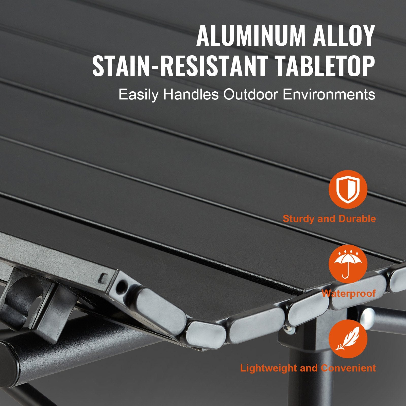 Sulankstomas kempingo stalas VEVOR AP-SS-002, 115 cm ilgio