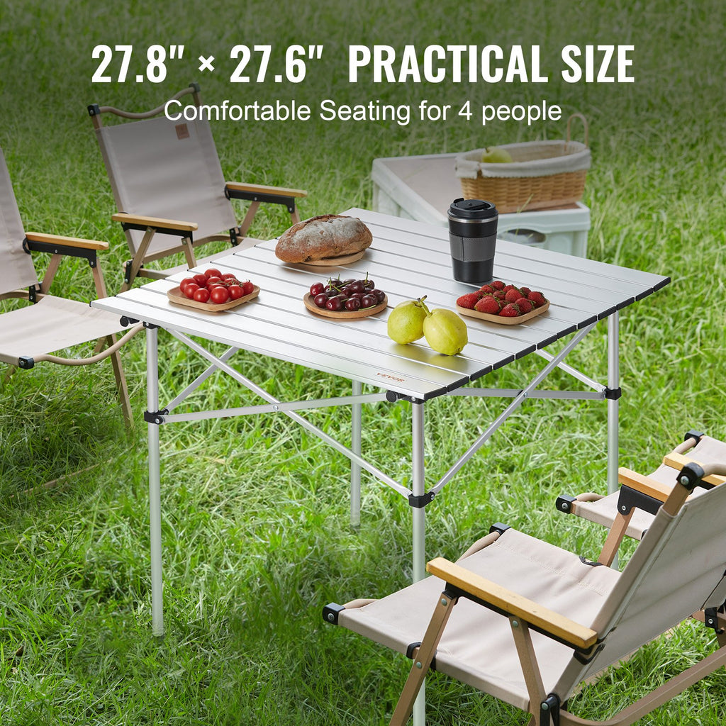 Sulankstomas stovyklavimo stalas VEVOR AP-SS-003, 70x70 cm