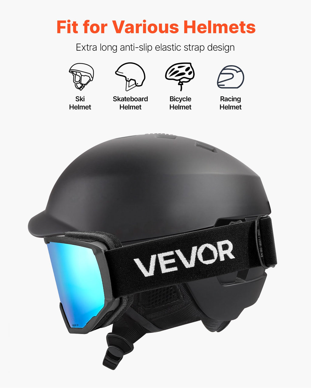 Slidinėjimo akiniai VEVOR YH682, Ice Blue Revo danga