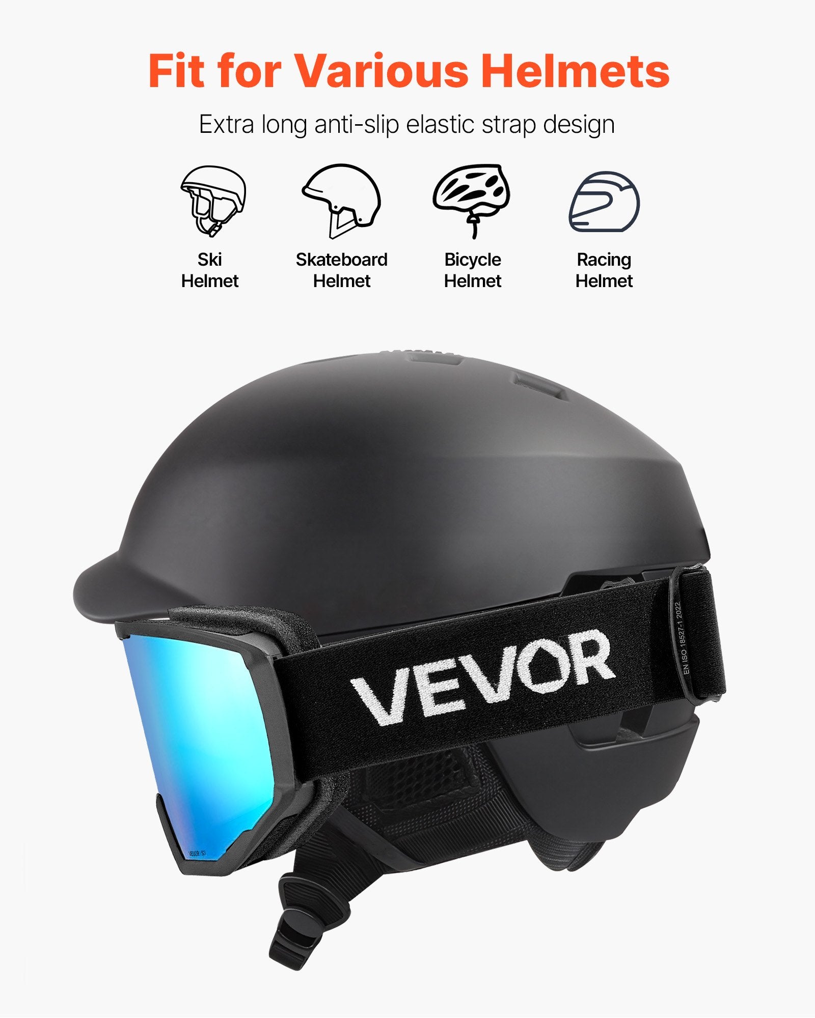 Slidinėjimo akiniai VEVOR YH682, Ice Blue Revo danga