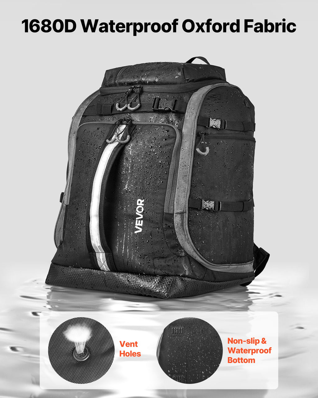 Slidinėjimo batų kuprinė VEVOR ZL-YDB-0115, 65 l