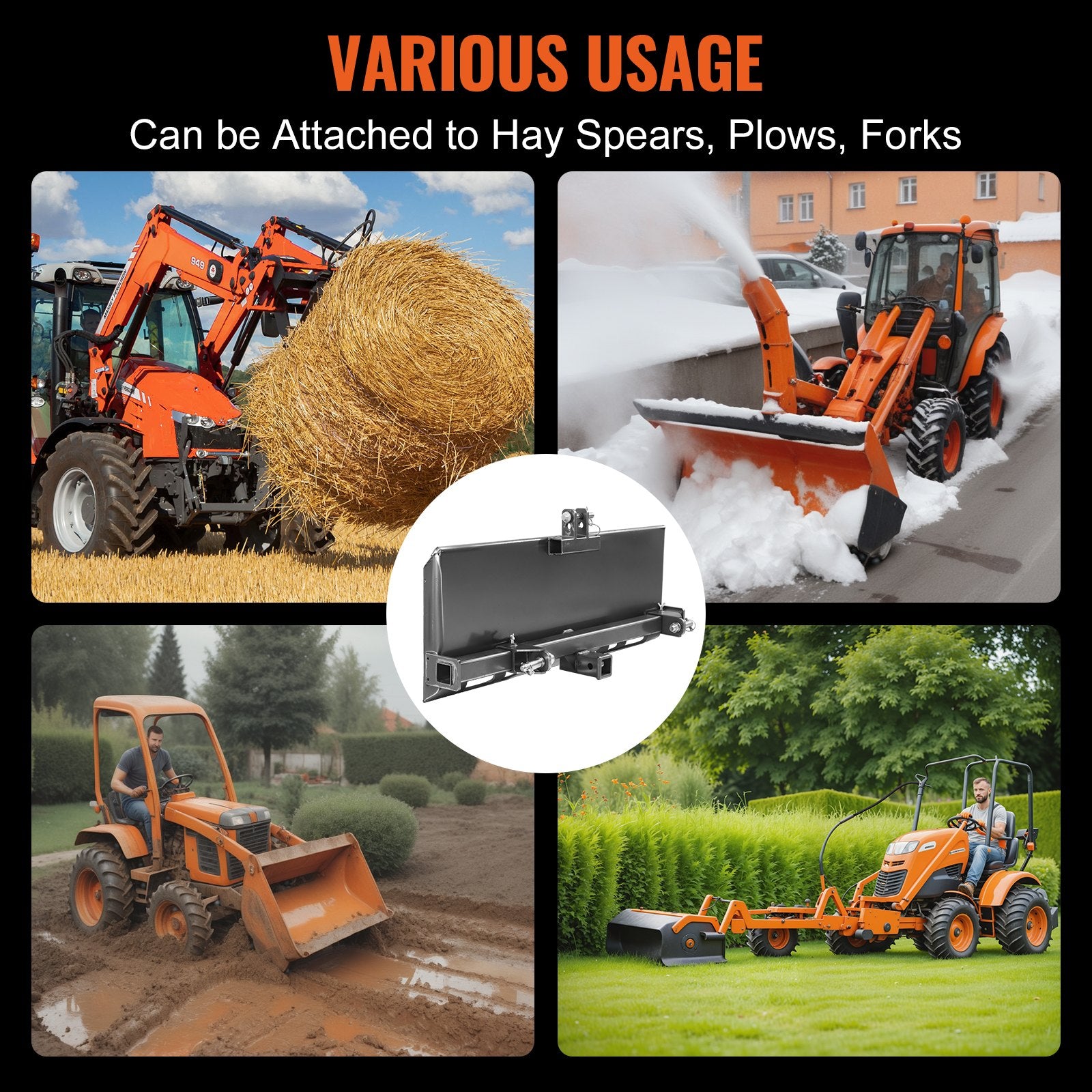 Universali 3 taškų jungties plokštė VEVOR ZZ00403, 3175 kg keliamoji galia