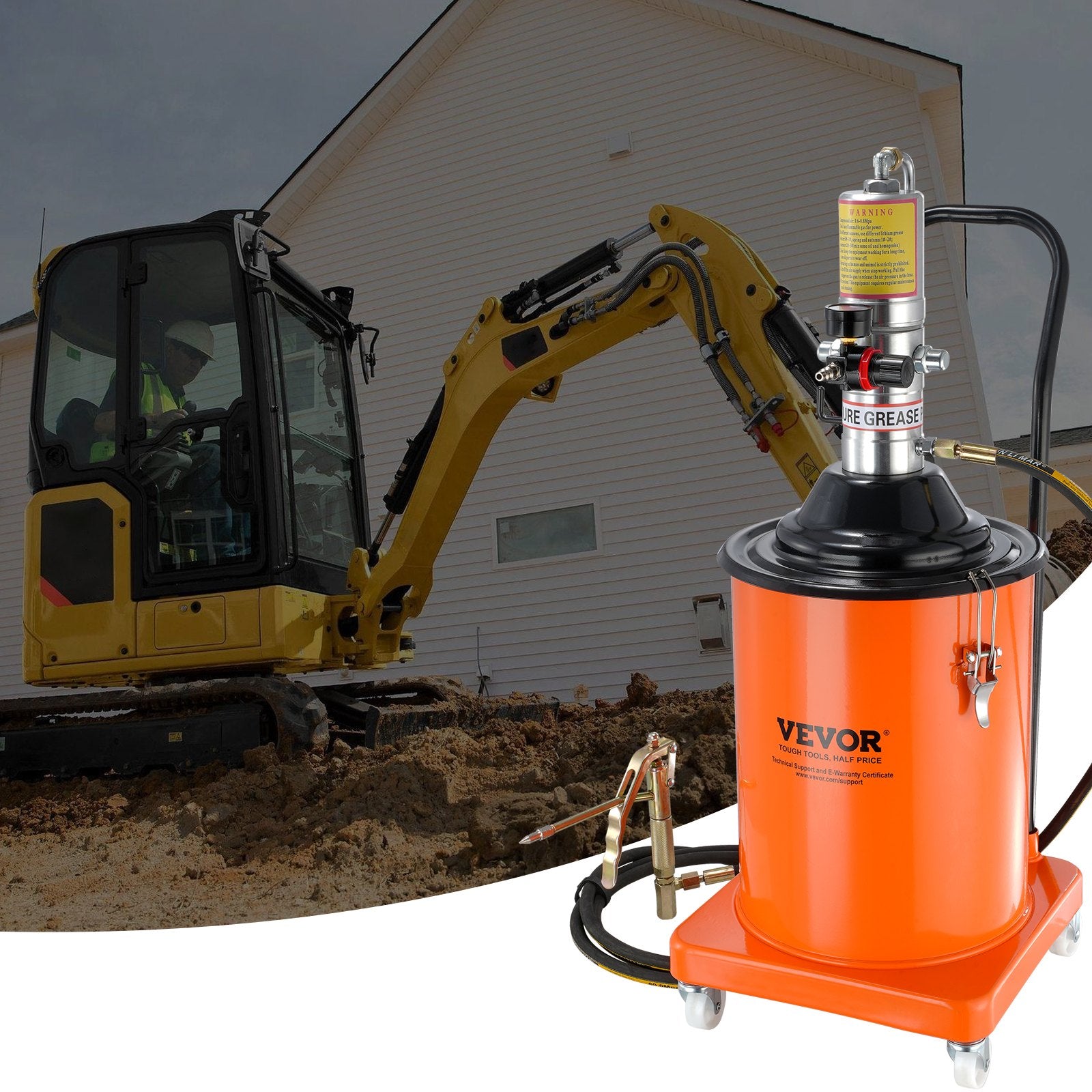 Pneumatinis tepalo siurblys VEVOR FF-08B-20L, 20 l talpa