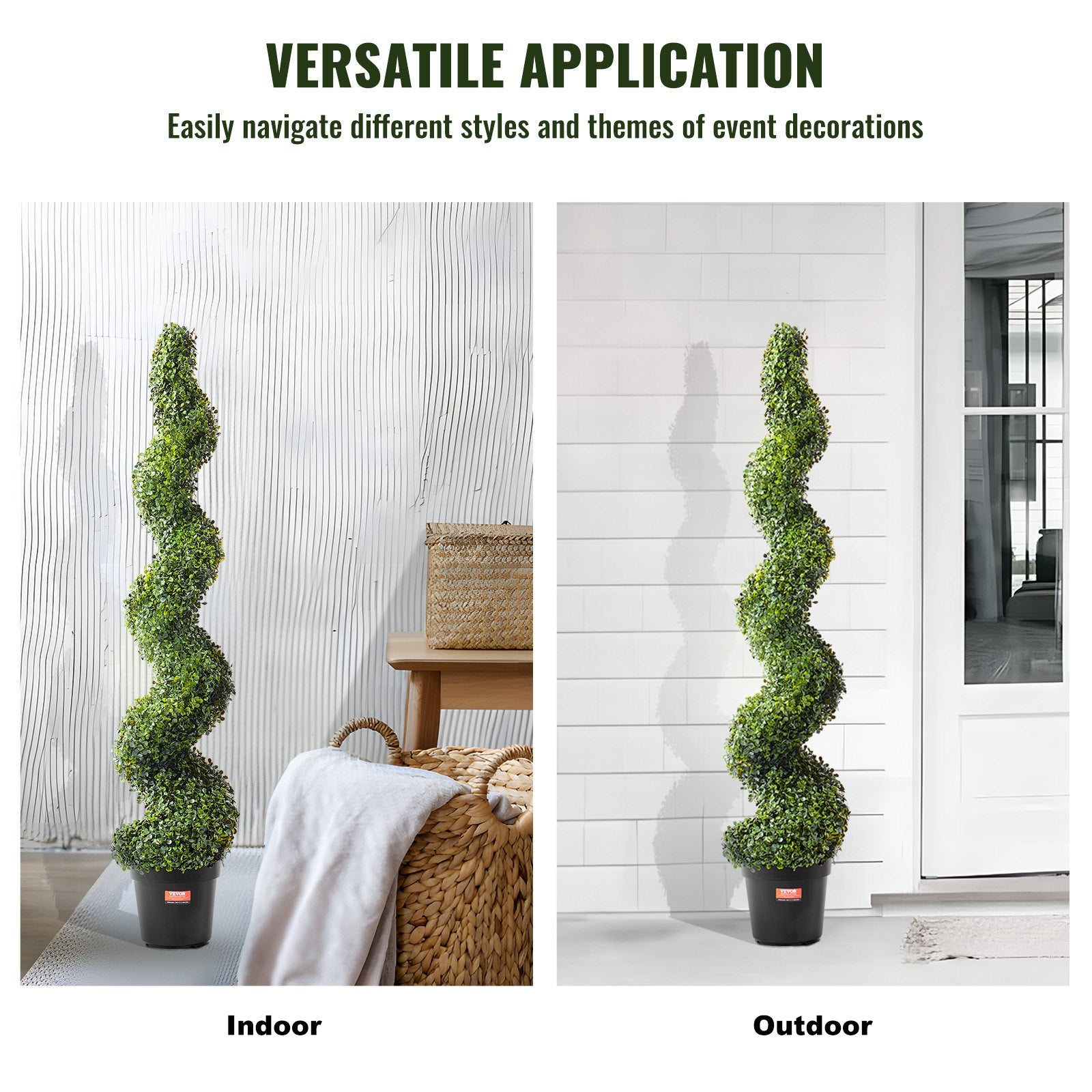 Dirbtinis buksmedis VEVOR SM-LS-150, 152 cm (2 vnt.)