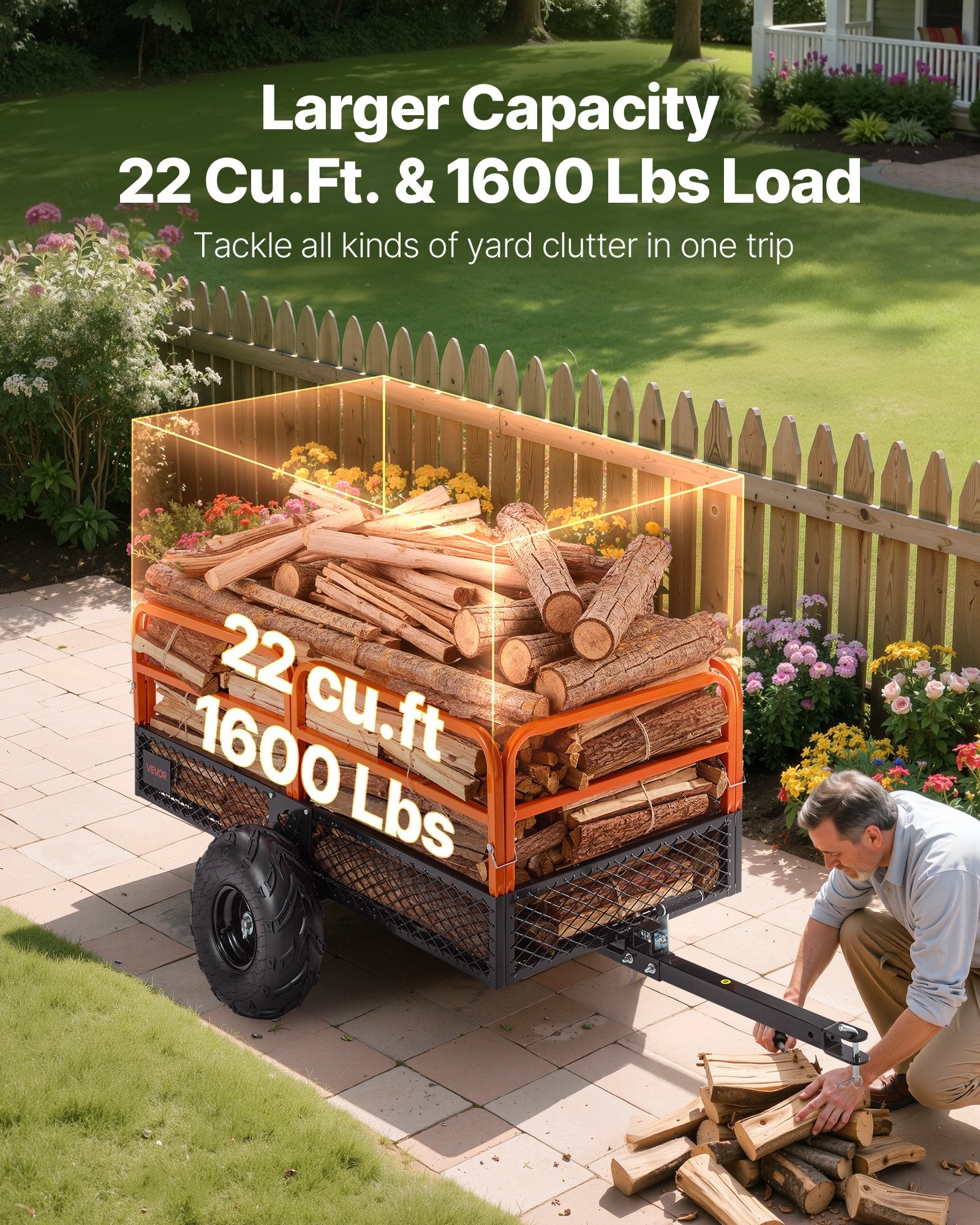 Sodo priekaba VEVOR TC4278, 725 kg keliamoji galia