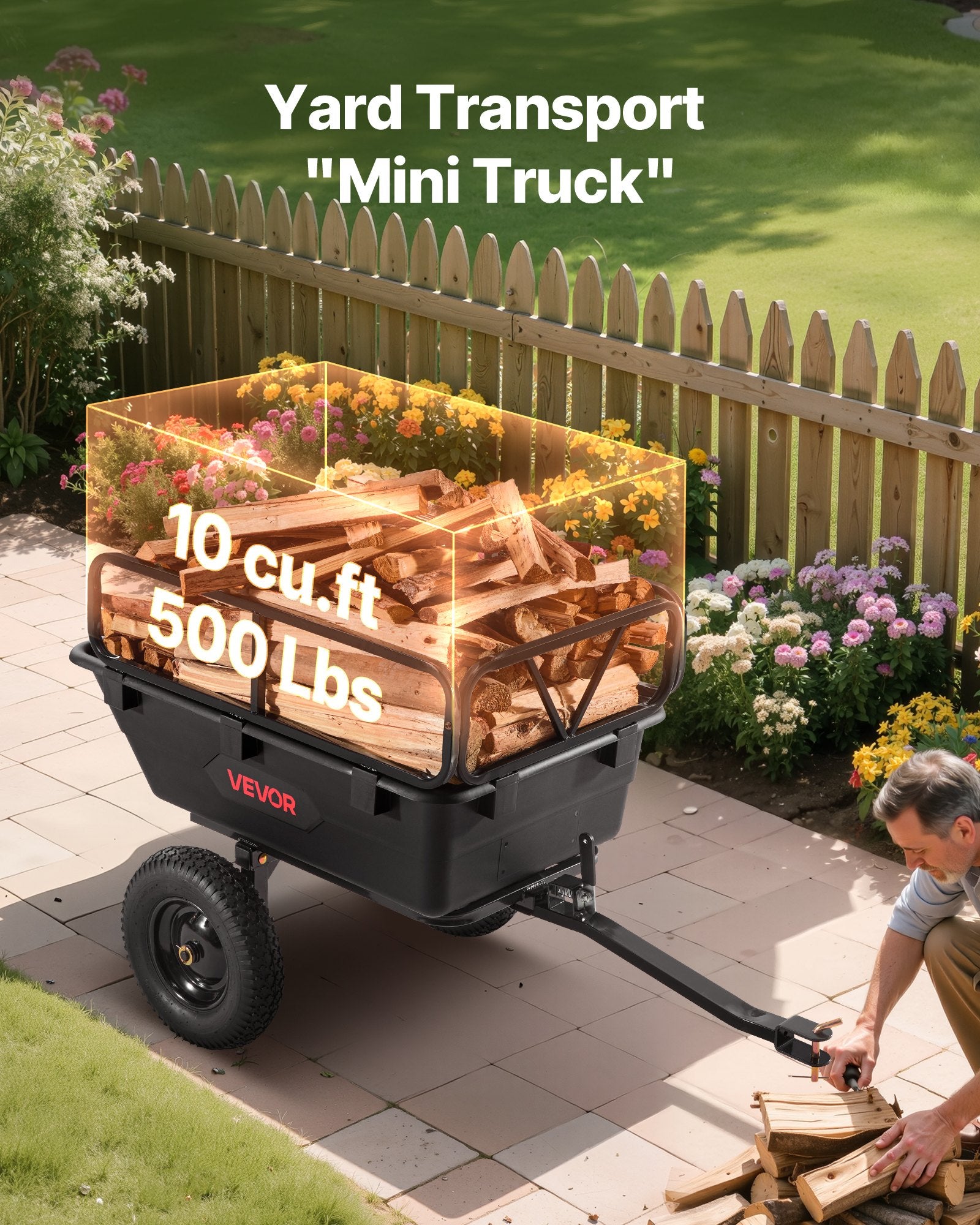 Sodo priekaba VEVOR BTC-001D, 227 kg keliamoji galia