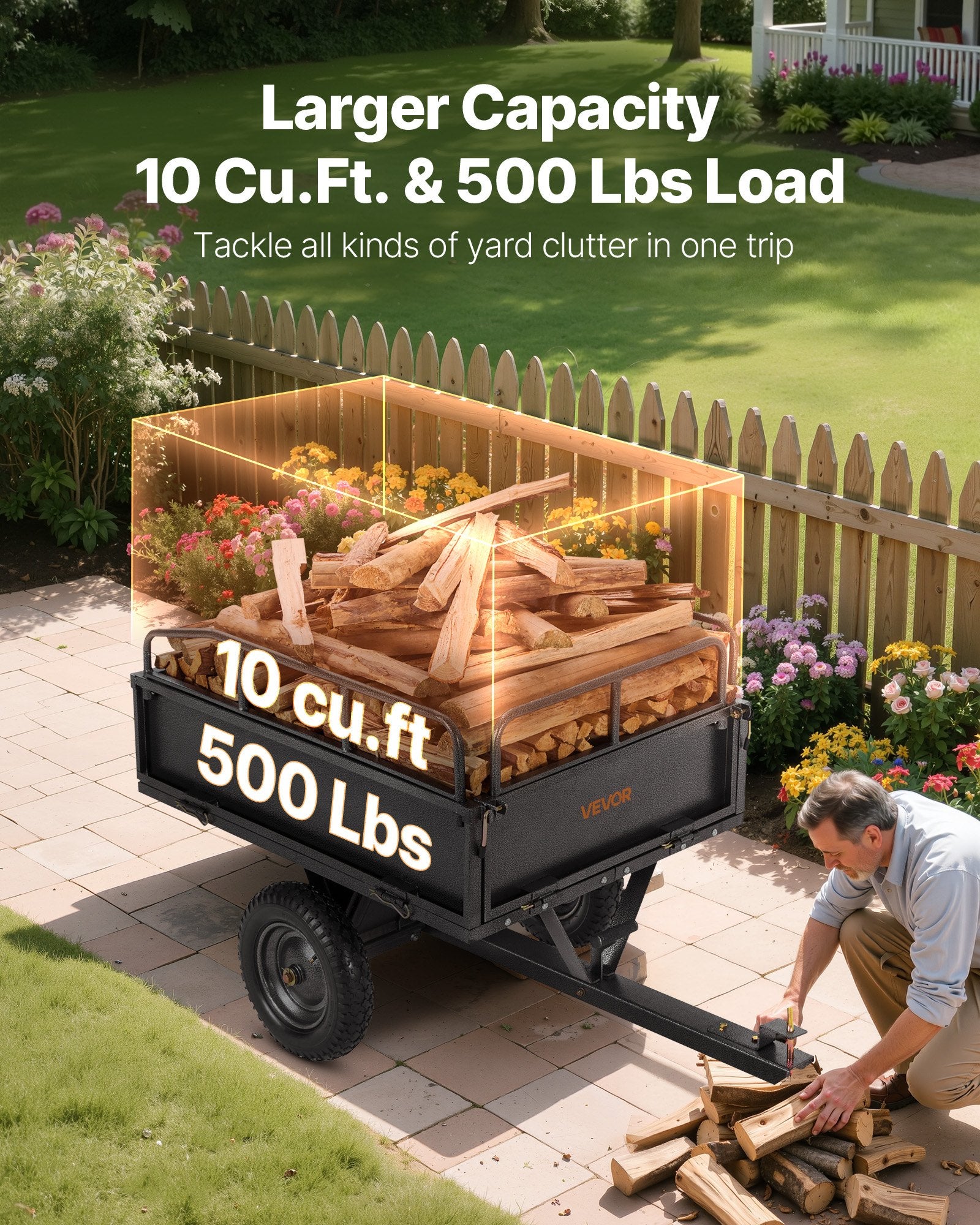 Sodo priekaba VEVOR BTC002D, 227 kg keliamoji galia
