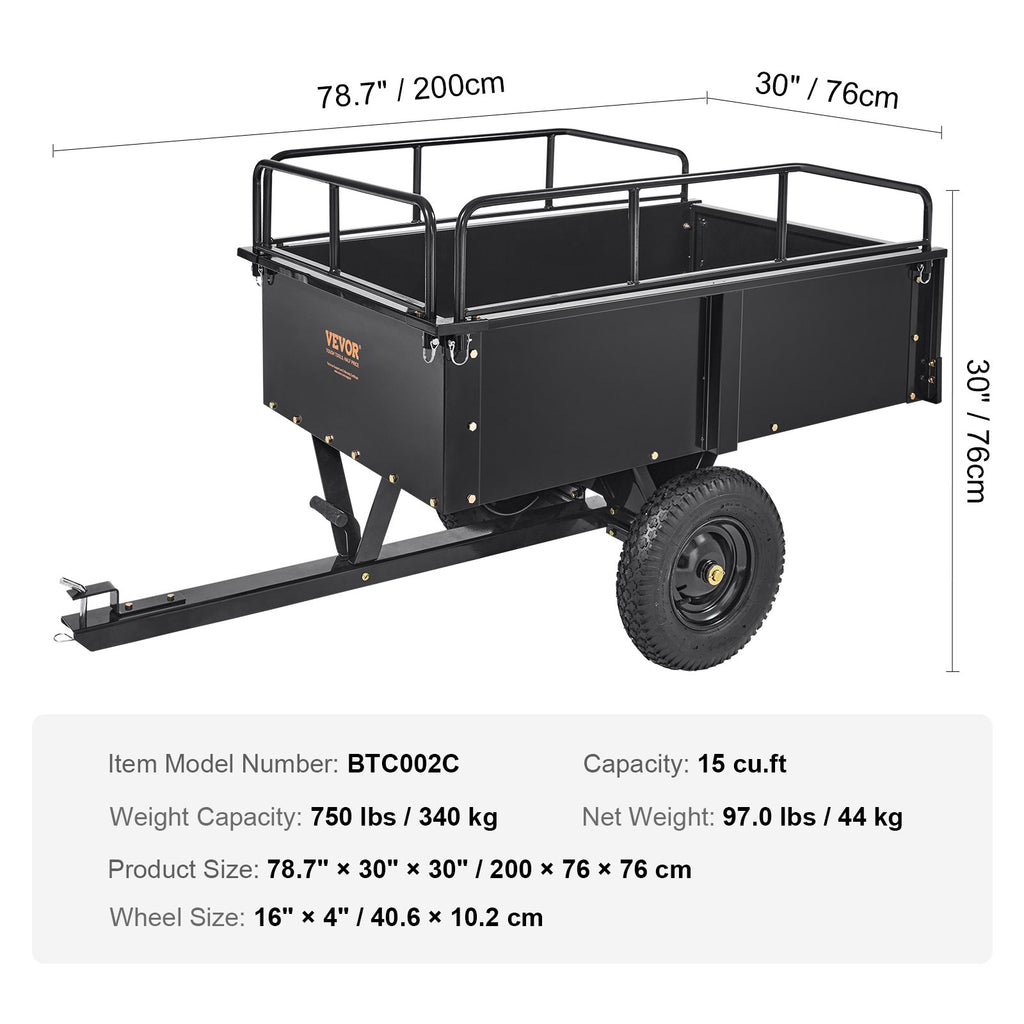 ATV priekaba VEVOR BTC002C, 340 kg