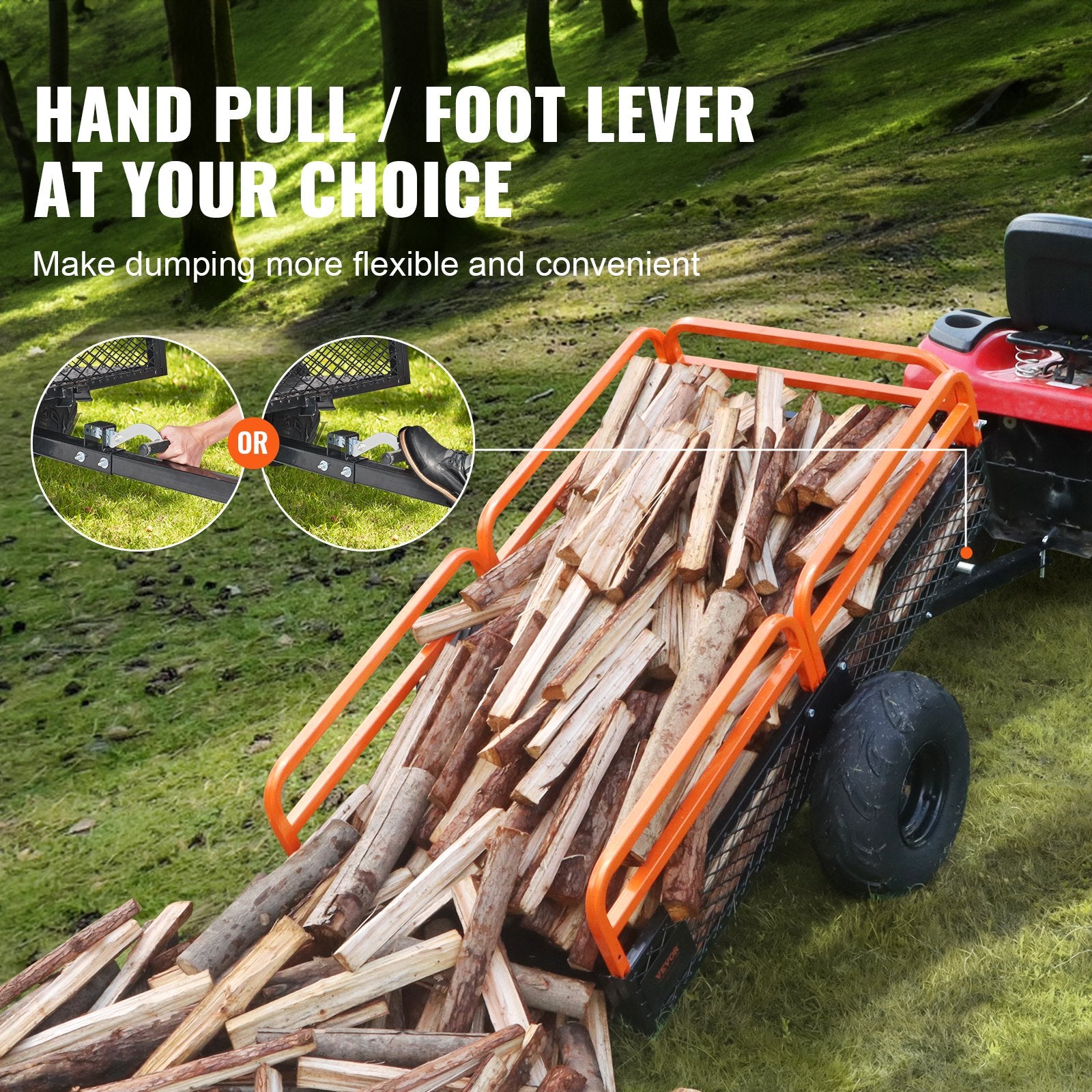 ATV priekaba VEVOR TC4268, 680 kg keliamoji galia