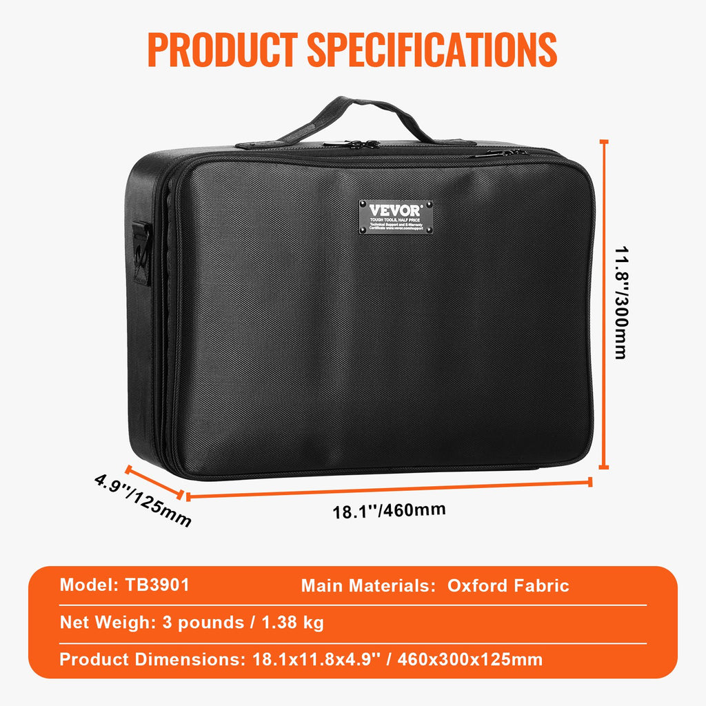 Kosmetikos lagaminas VEVOR TB3901, 3 skyrių