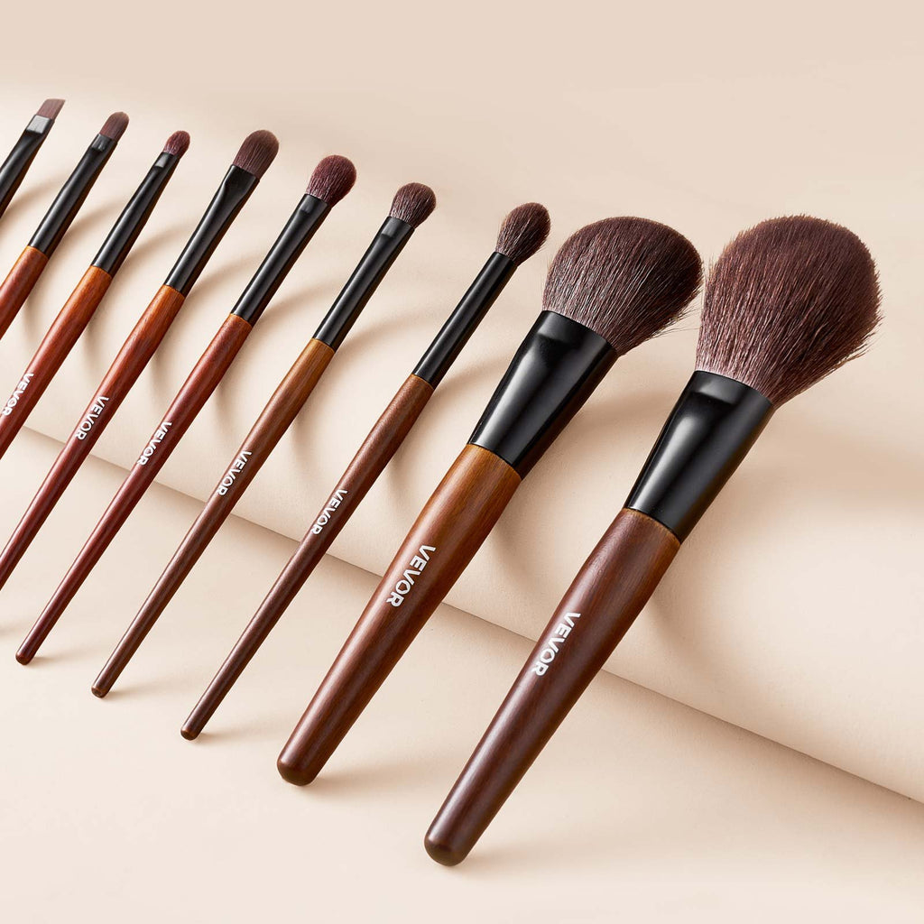 Makiažo šepetėlių rinkinys VEVOR SS-9 Wool Sets, 9 dalių