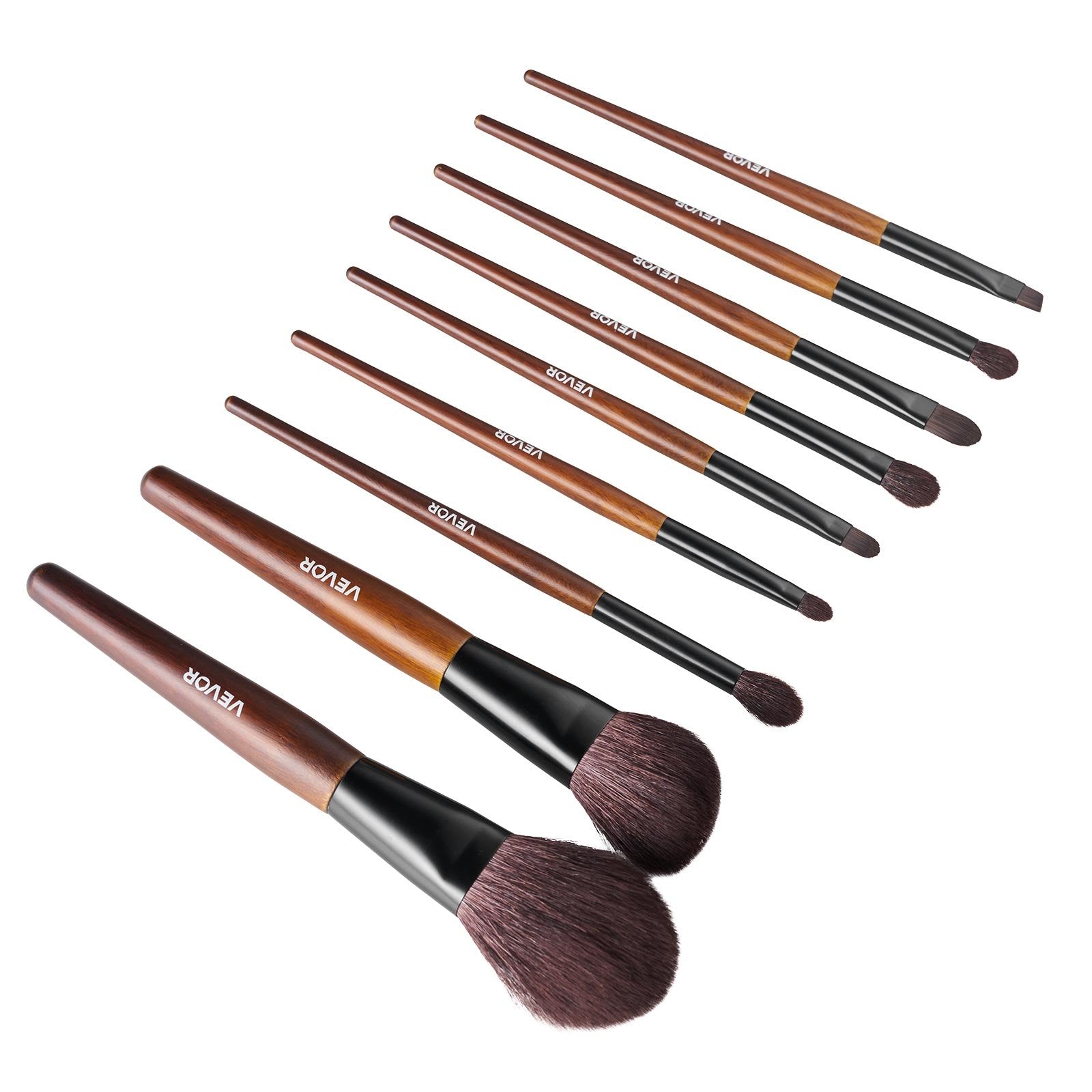 Makiažo šepetėlių rinkinys VEVOR SS-9 Wool Sets, 9 dalių